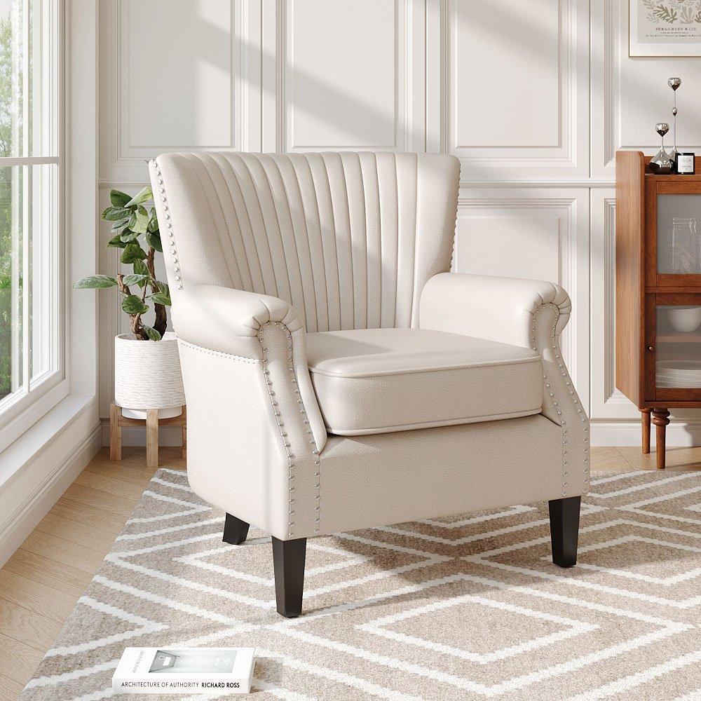 Beige - Kabinet UK - Channel Deep Cushioned Armchair - 1