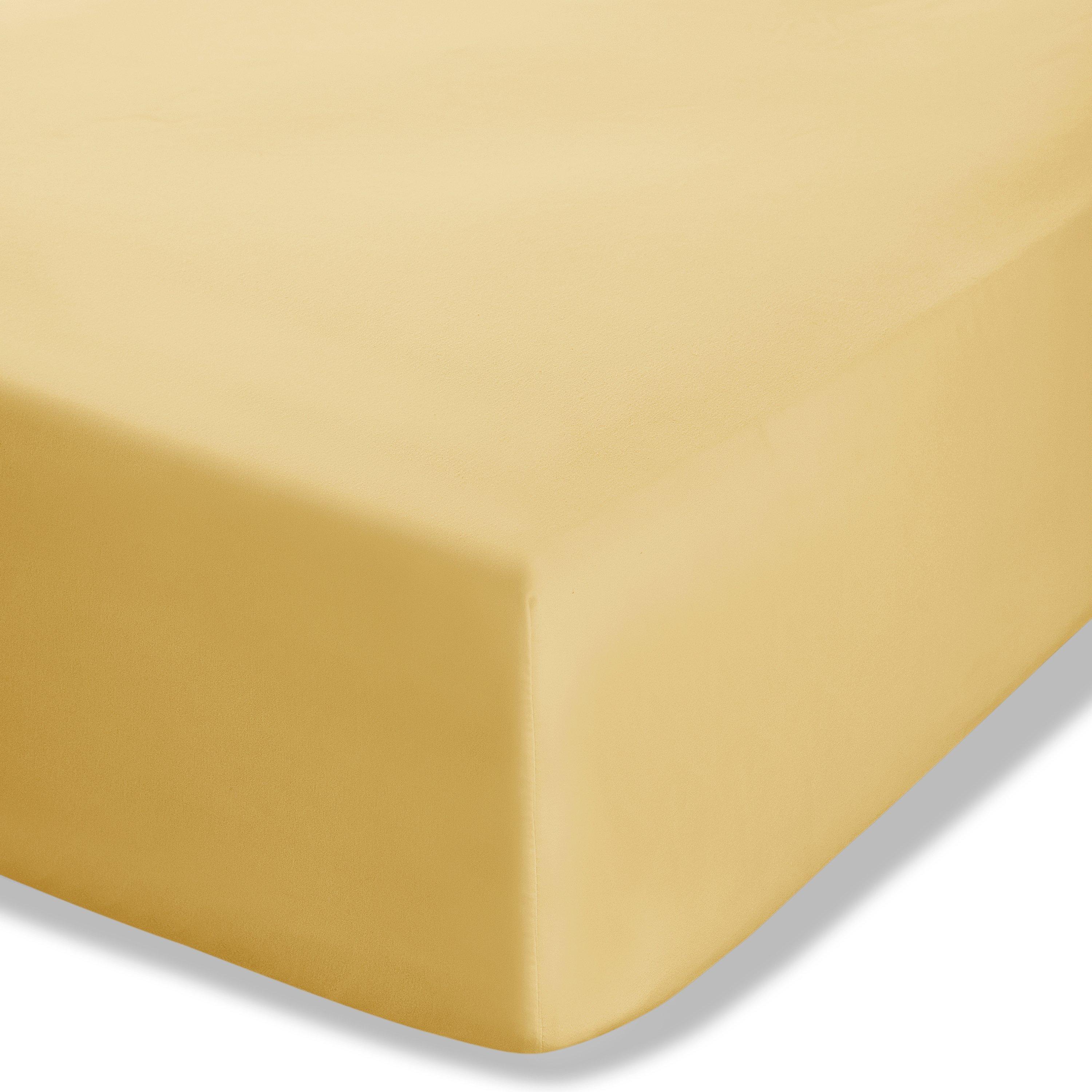 Ochre - Catherine Lansfield - Easy Iron Percale Combed Fitted Sheet - 3