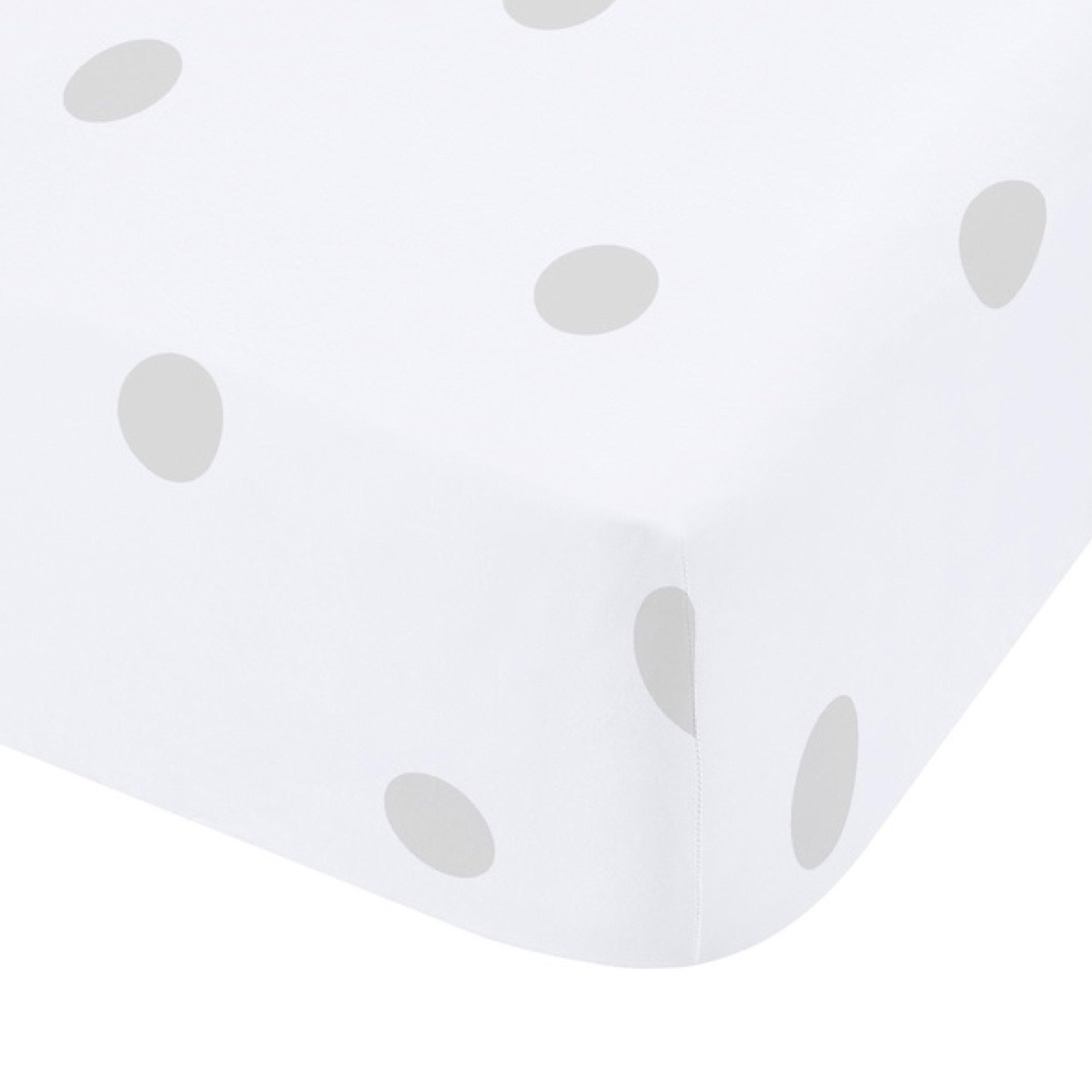 Grey - Catherine Lansfield - Brushed Polka Dot Cotton Fitted Sheet - 3