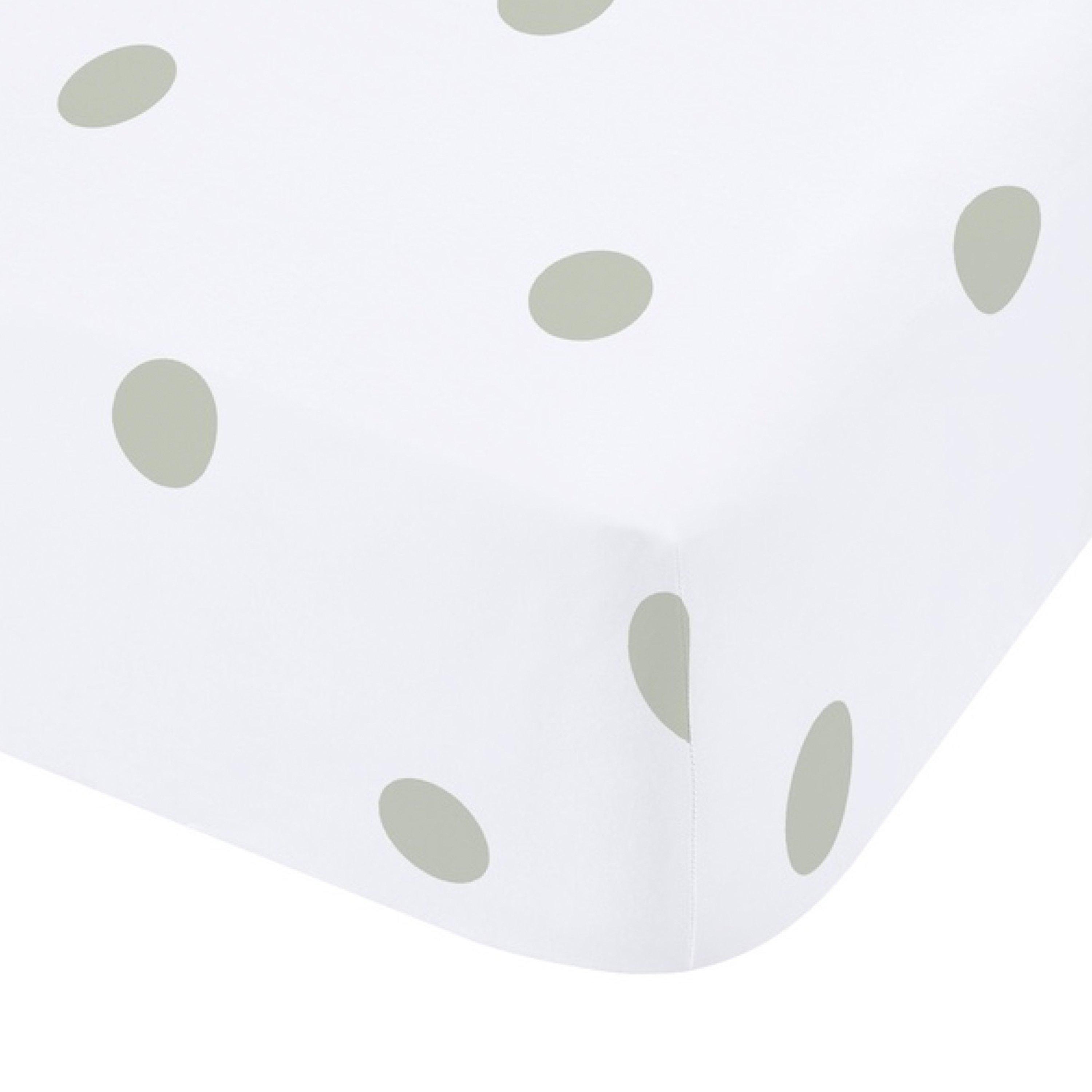 Green - Catherine Lansfield - Brushed Polka Dot Cotton Fitted Sheet - 3
