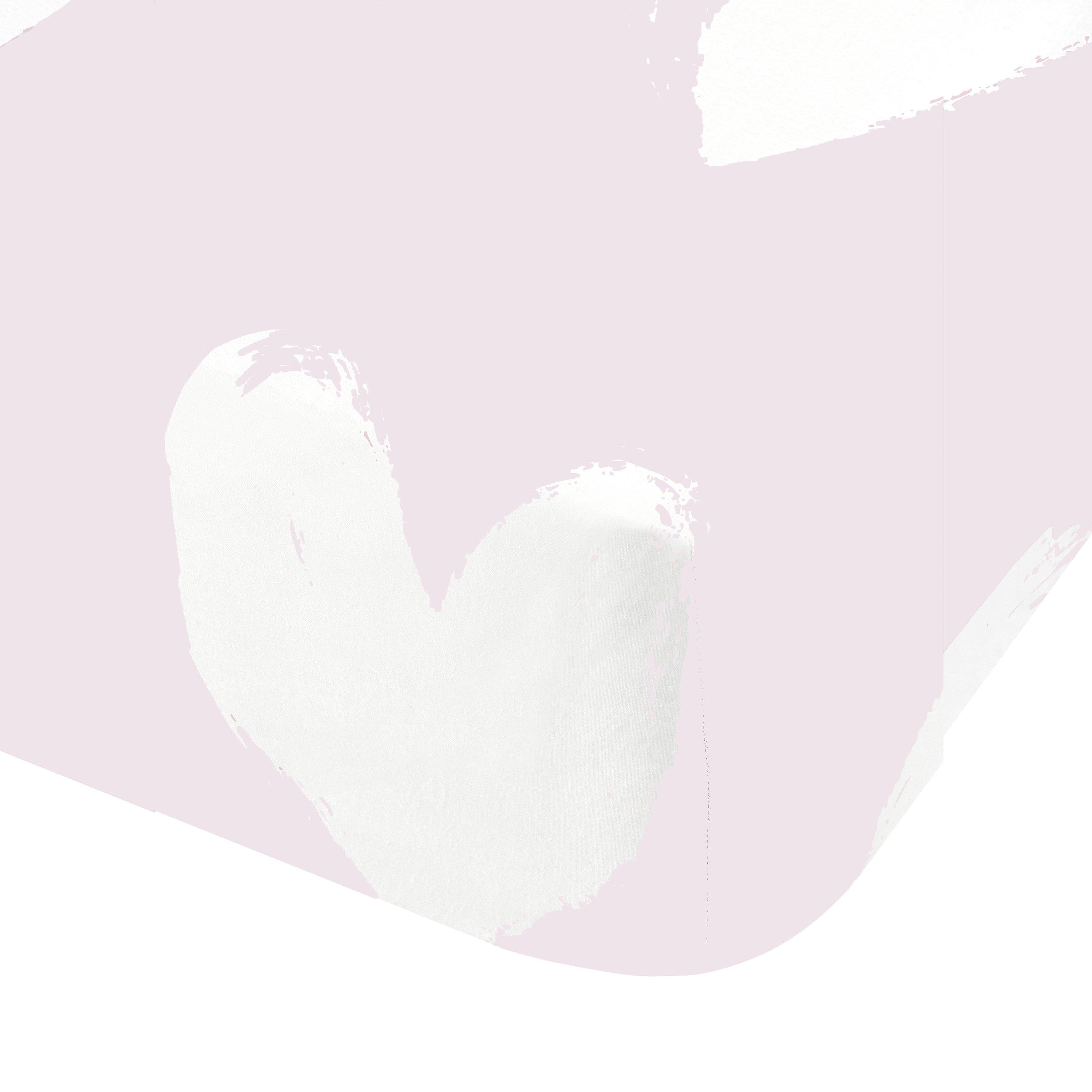 White - Catherine Lansfield - Brushed Cotton Hearts Fitted Sheet - 3