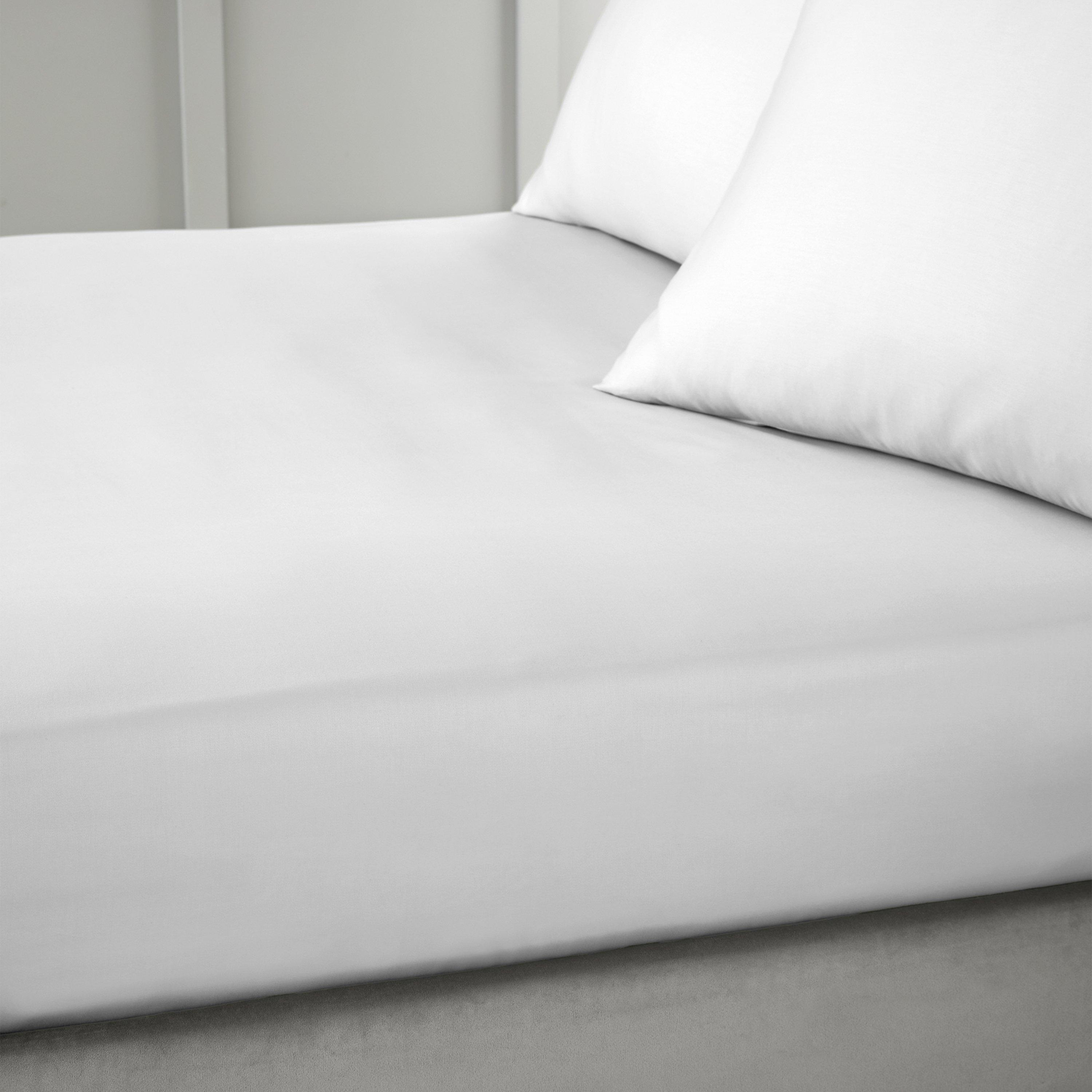 Bianca  400 Thread Count Cotton Sateen Fitted Sheet - Dove Grey - Single
