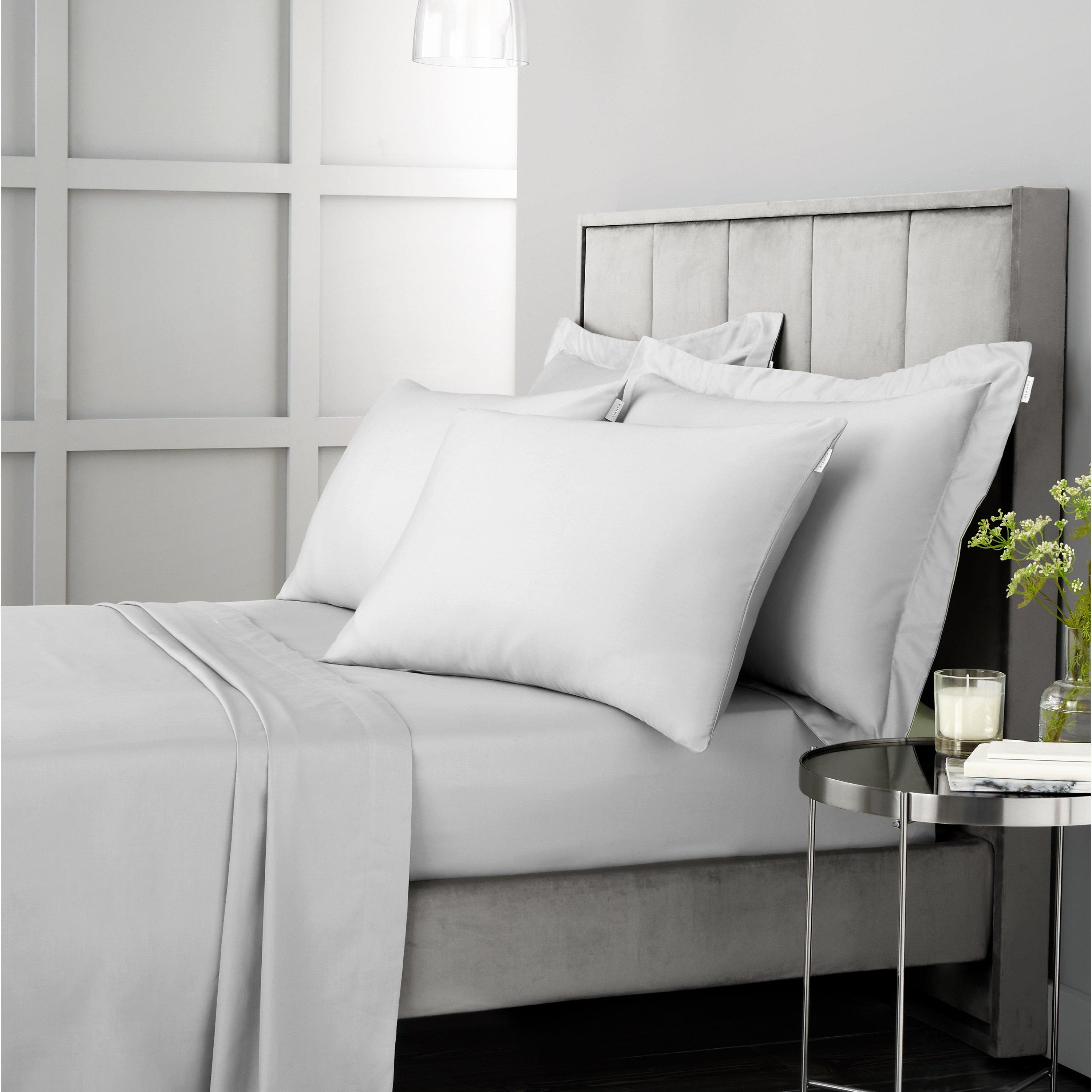 Dove Grey - Bianca - 400 Thread Count Cotton Sateen Fitted Sheet - 3