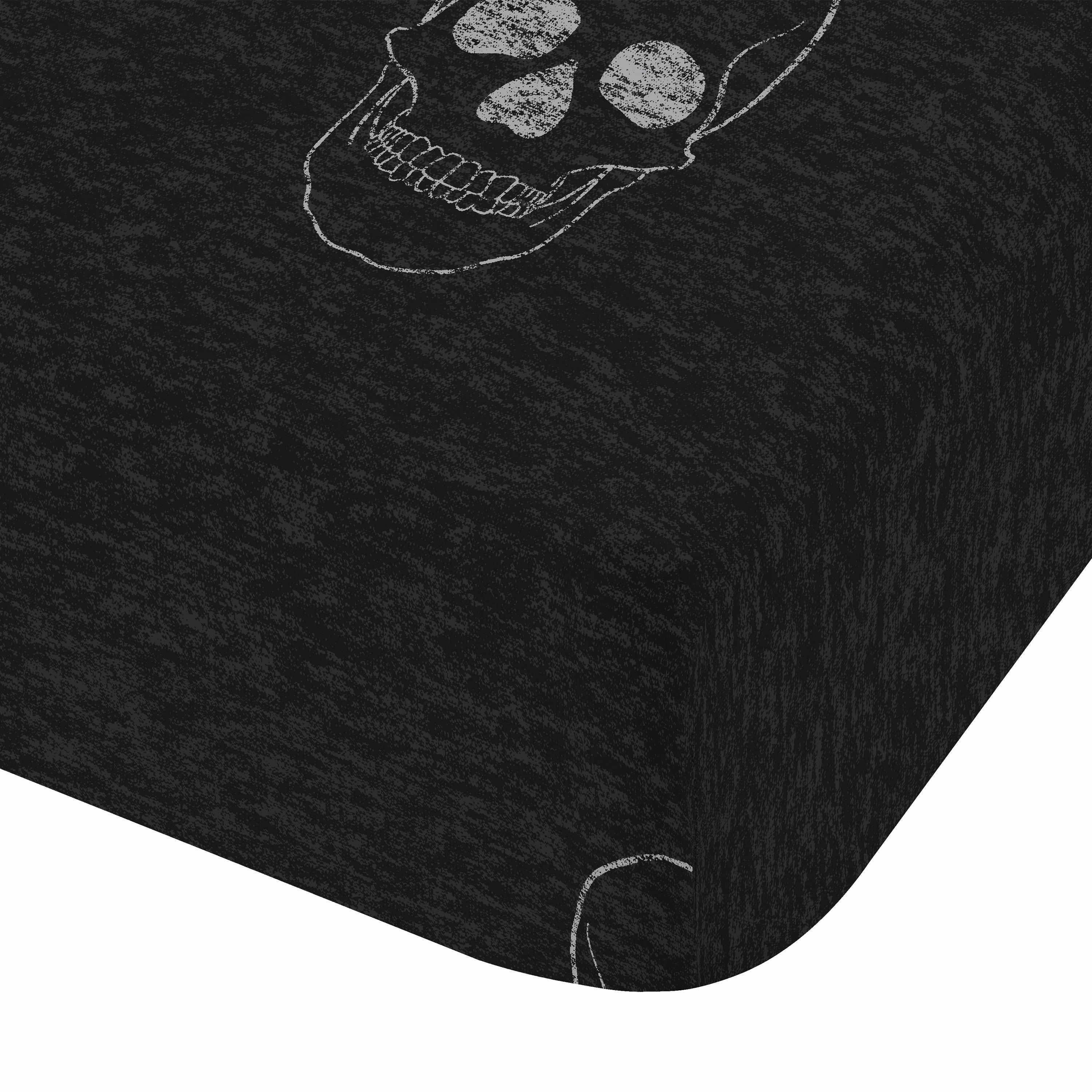 Grey - Catherine Lansfield - Skulls Fitted Sheet - 2