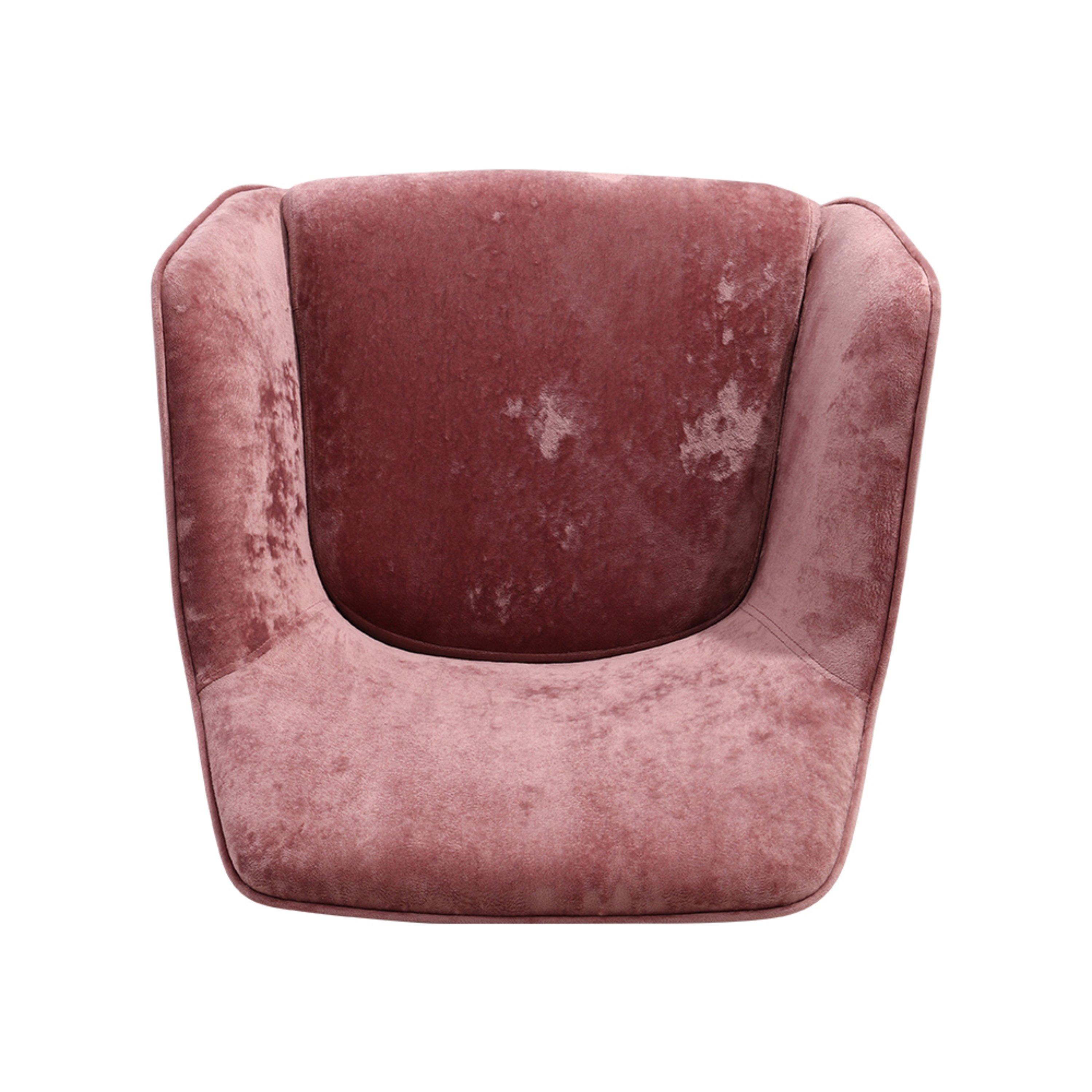 Pink - Kabinet UK - Velvet Upholstered Home Office Swivel Task Chair - 8