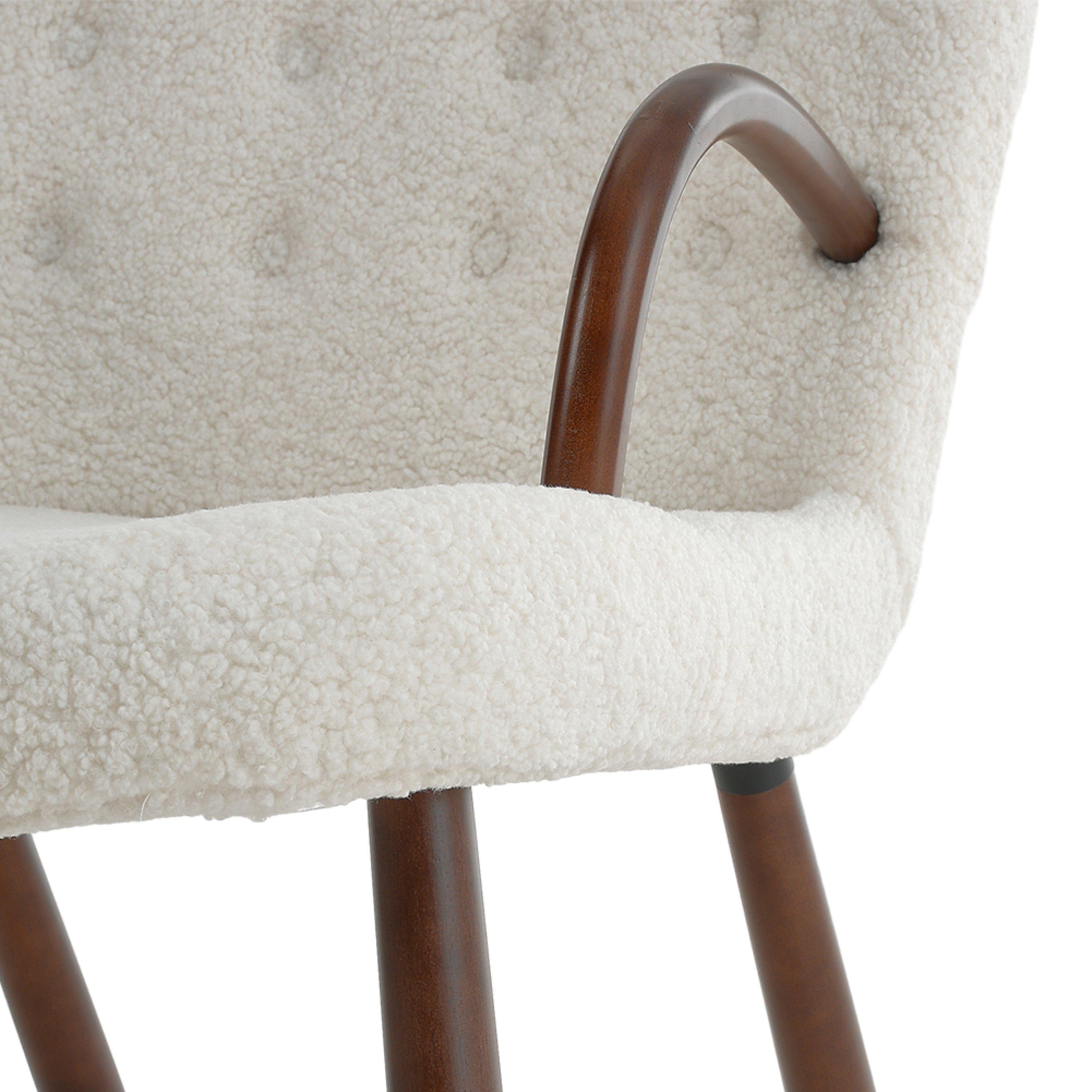 White - Kabinet UK - Sherpa Armchair and Footstool Set - 10