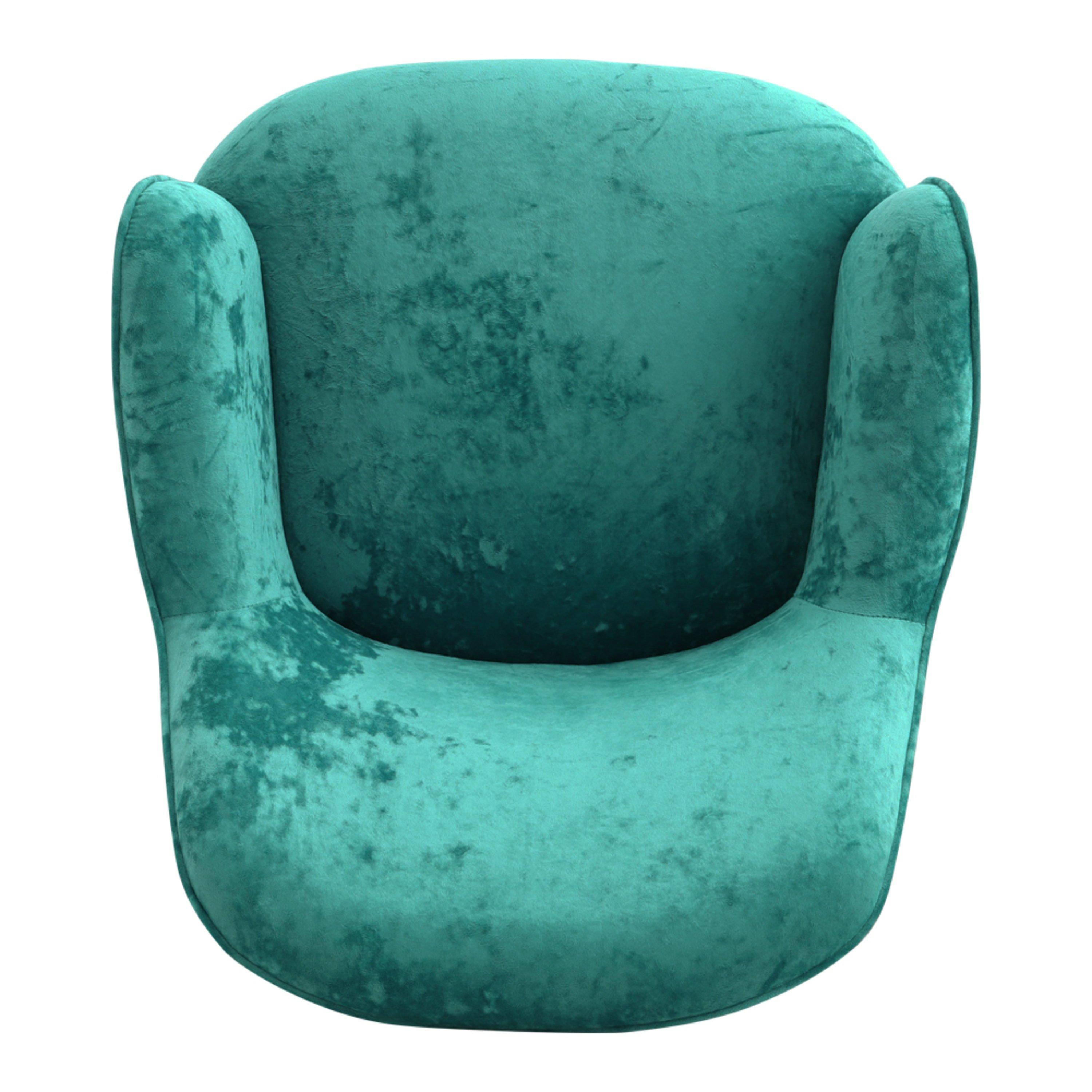 Light Green - Kabinet UK - Velvet Upholstered Wheeled Swivel Office Chair - 9