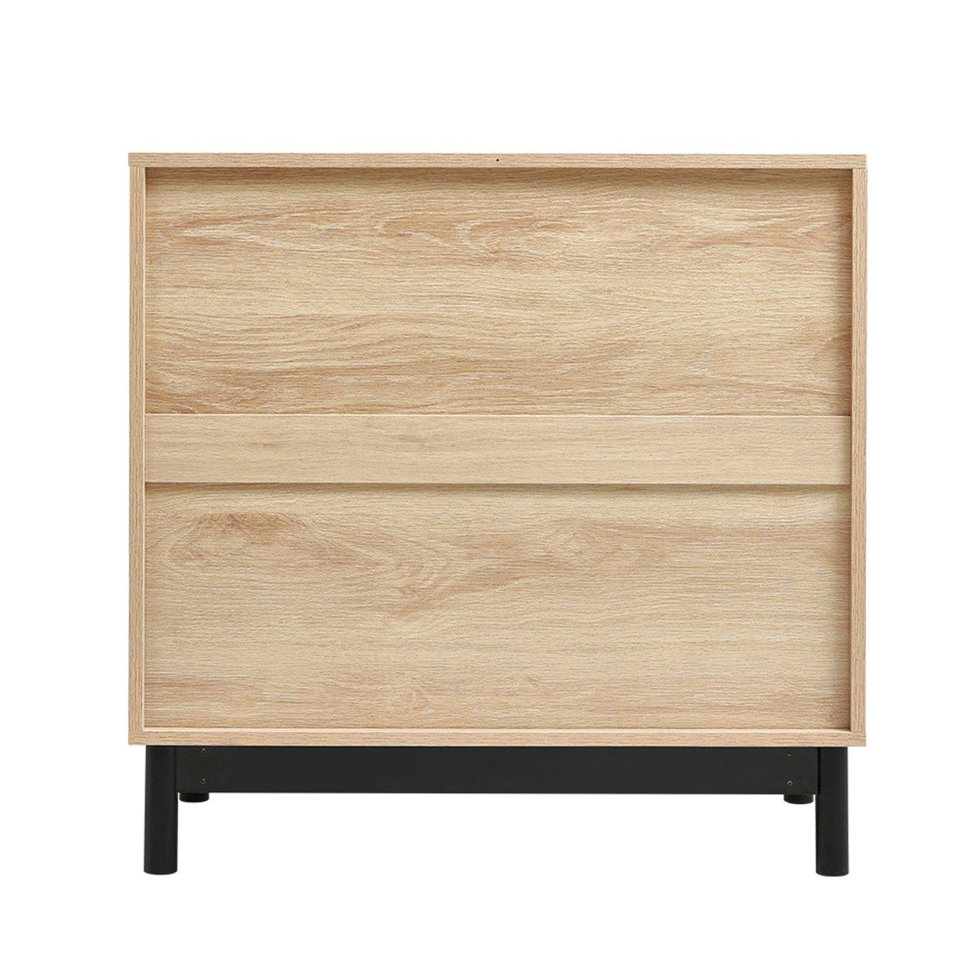 Natural - Kabinet UK - 3-Drawer Woven Accent Cabinet - 7