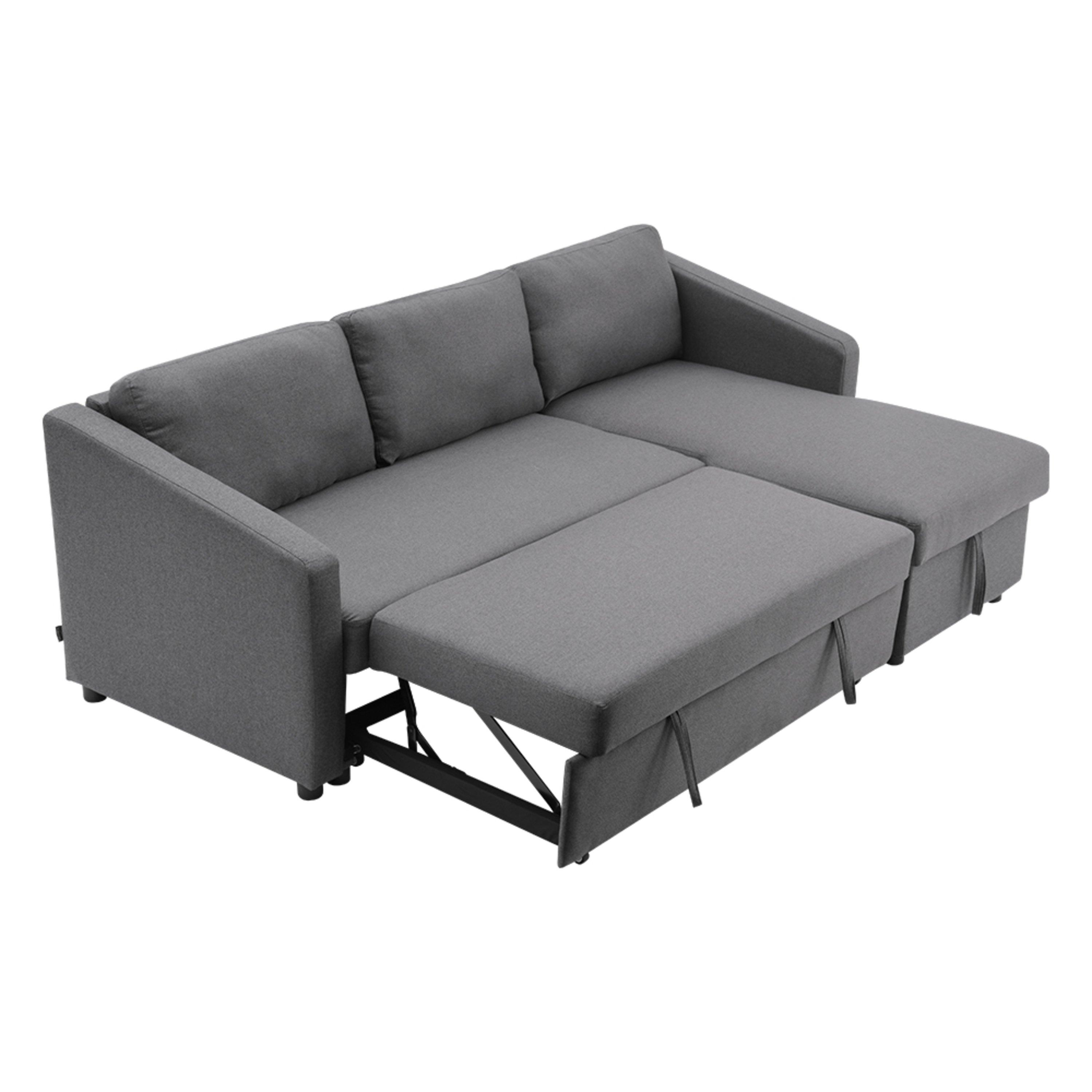 Grey - Kabinet UK - Grey Corner Sofa Bed - 4