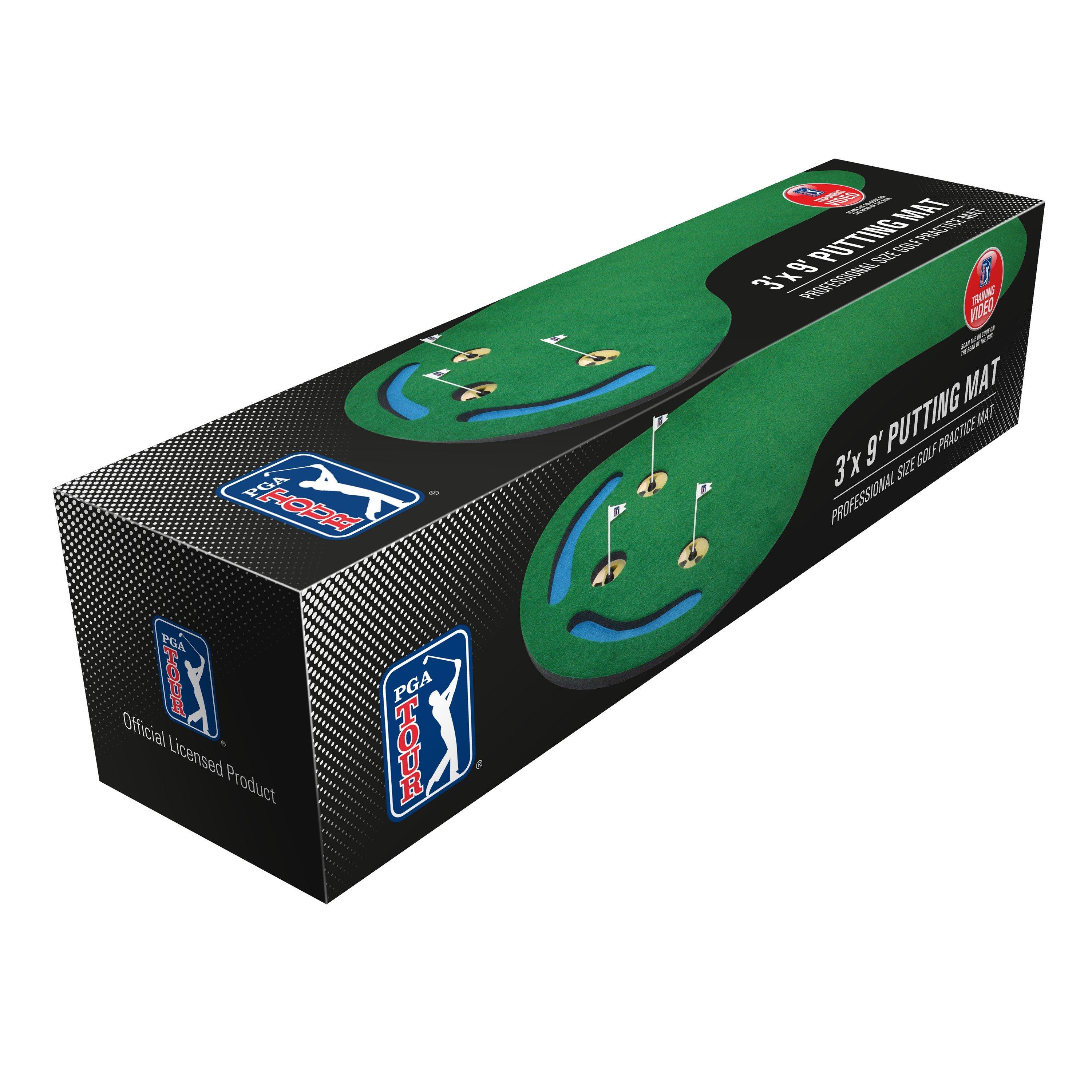 PGA Tour Three Hole Putting Mat – 3 x 9 Feet