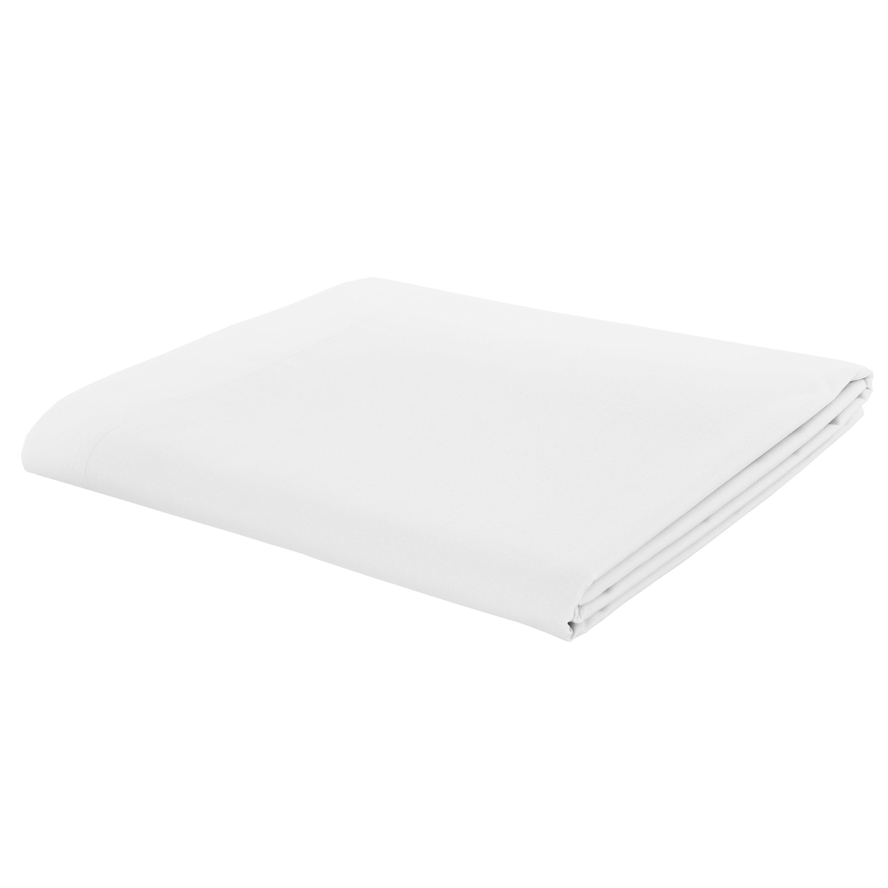 White - Catherine Lansfield - Easy Iron Percale Combed Flat Sheet - 3