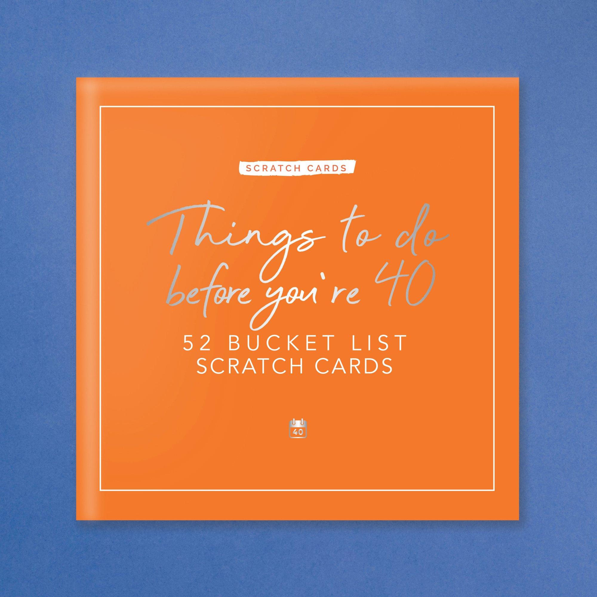 Gift Republic  Things To Do Before Youre 40 Bucket List Scratch - Orange