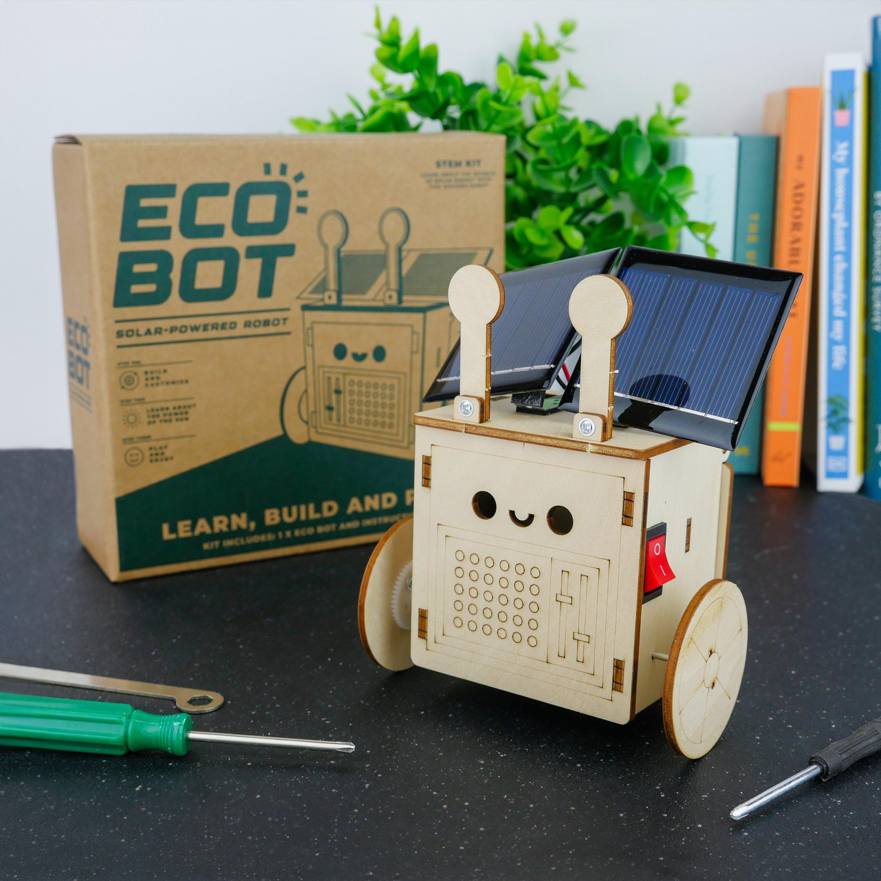 Gift Republic  Kids Eco Bot Robot Diy Stem Kit - Brown