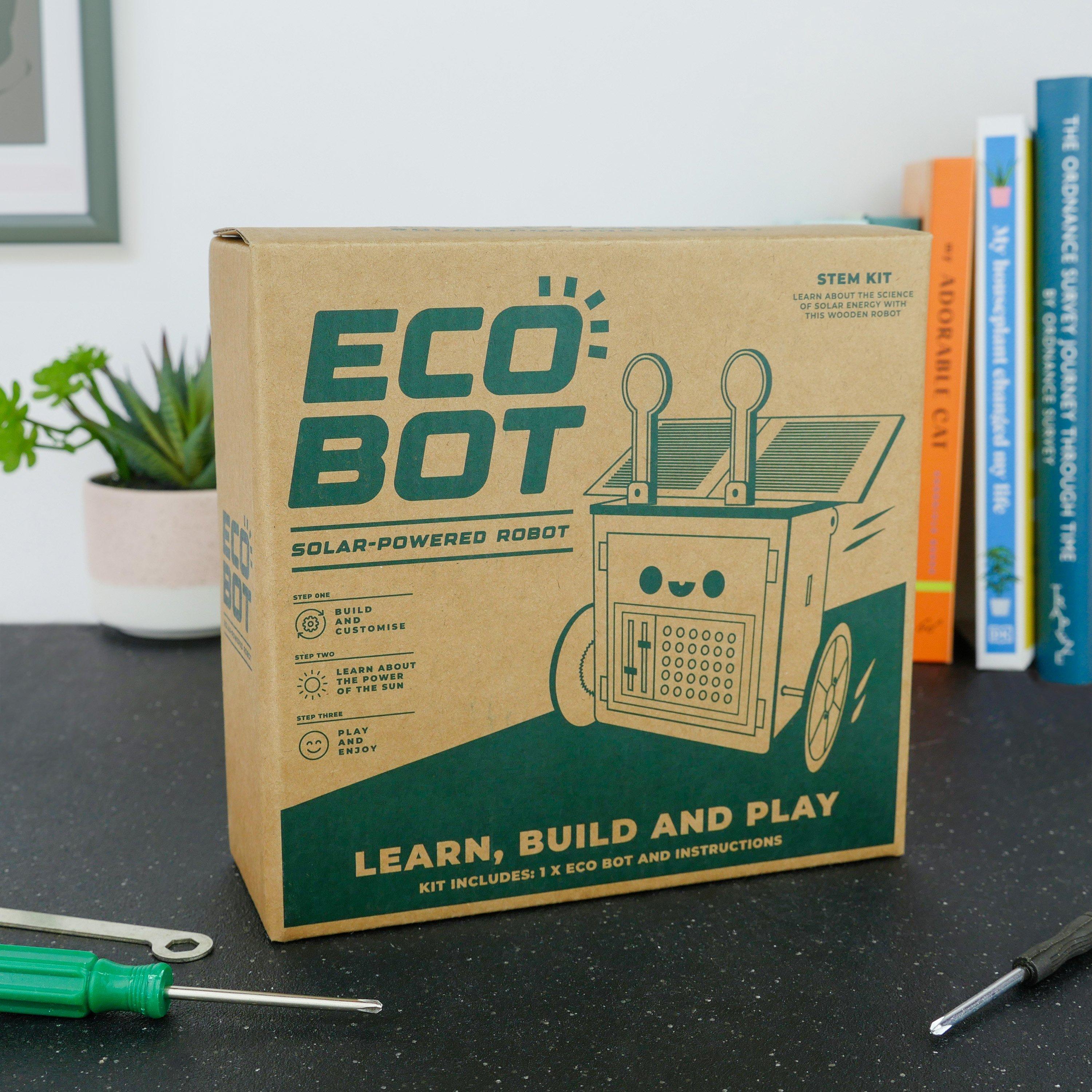 Brown - Gift Republic - Eco Bot Robot DIY STEM Kit - 2