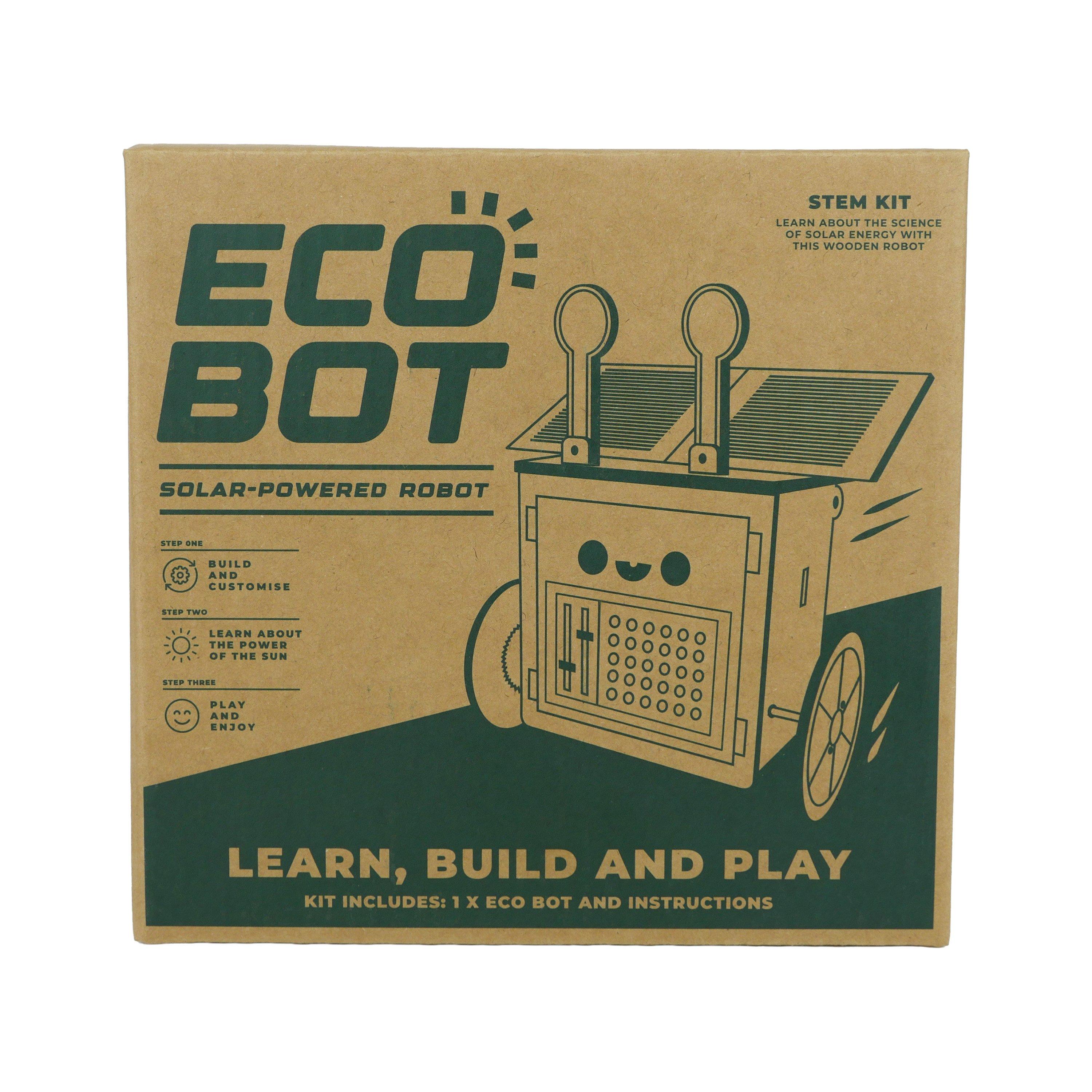 Brown - Gift Republic - Eco Bot Robot DIY STEM Kit - 5