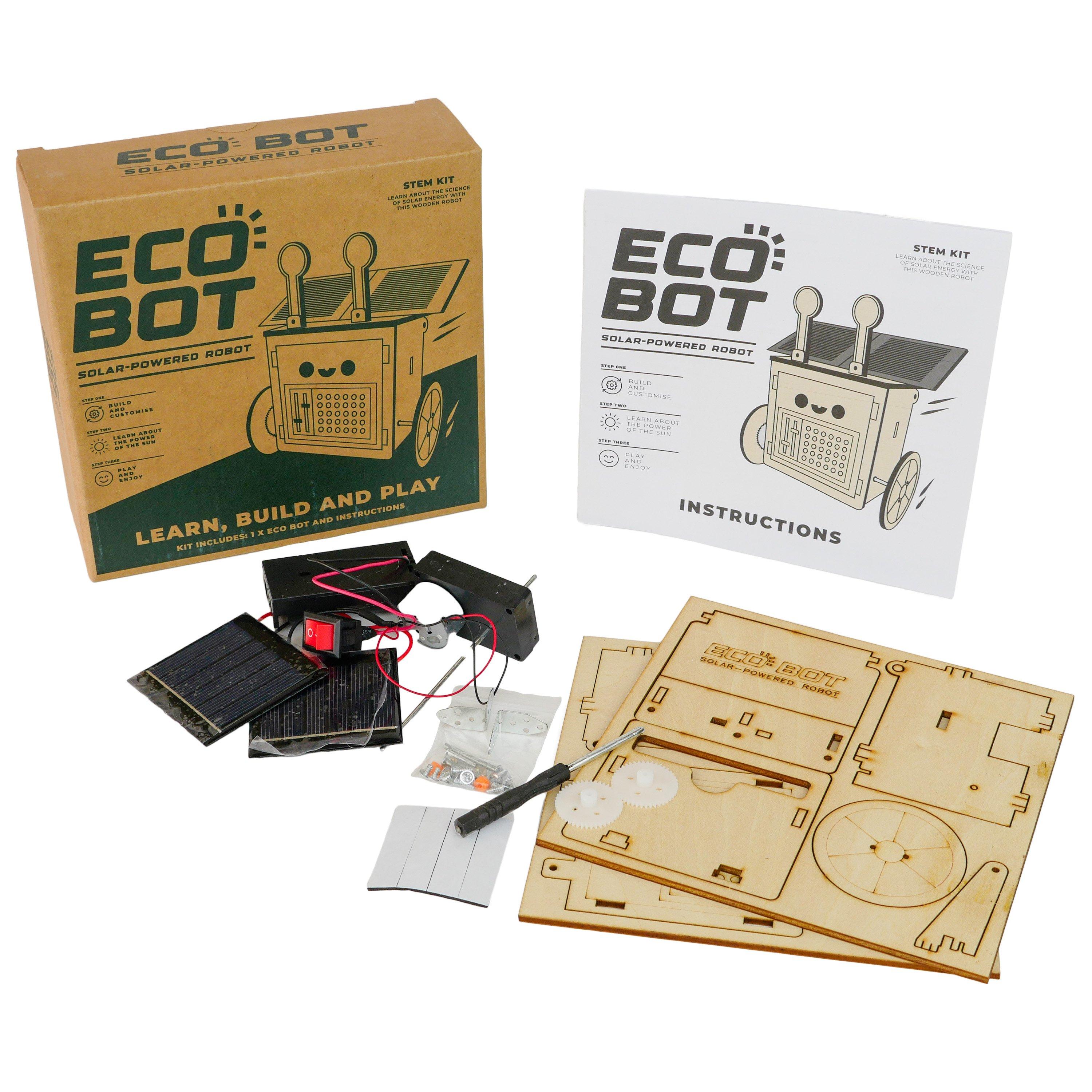 Brown - Gift Republic - Eco Bot Robot DIY STEM Kit - 6