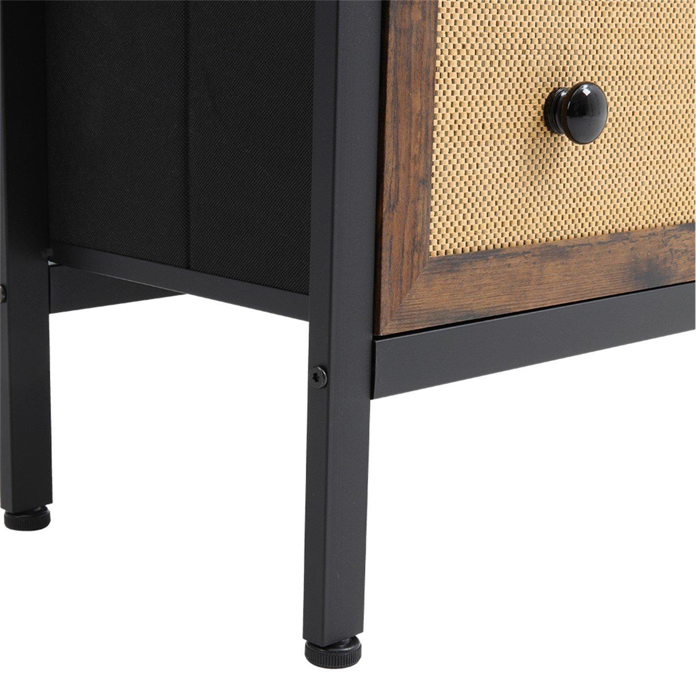 Natural - Kabinet UK - 6-Drawer Rustic Rattan Storage Cabinet - 4