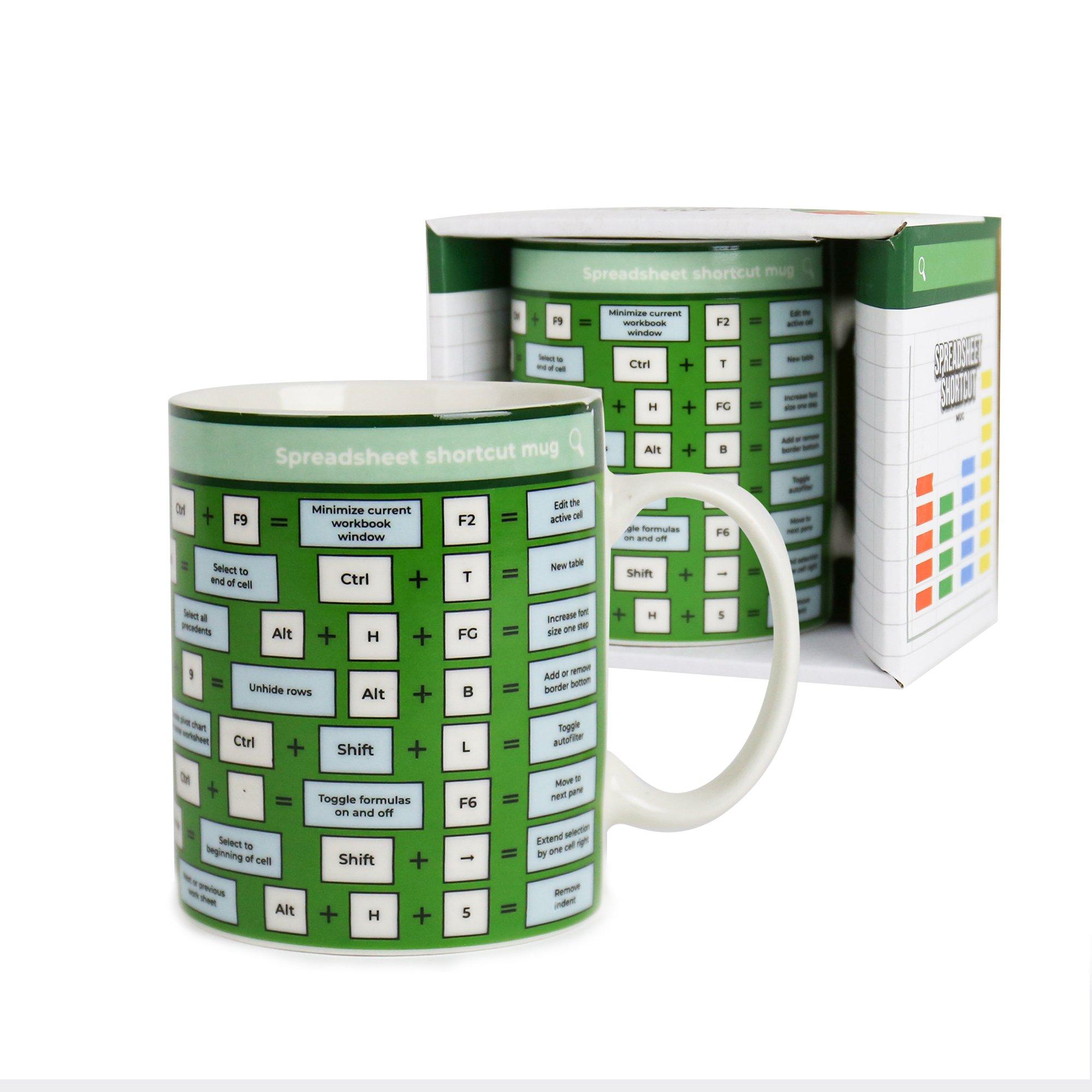 Green - Gift Republic - SPREADSHEET SHORTCUT MUG - 3