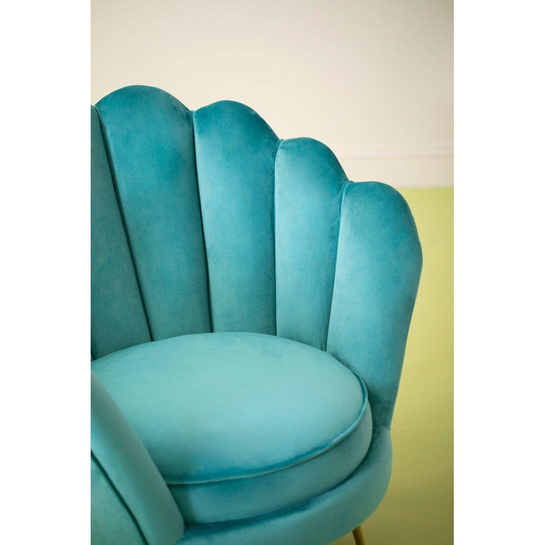 Blue - Fifty Five South - Ovala Blue Scalloped Chair - 3
