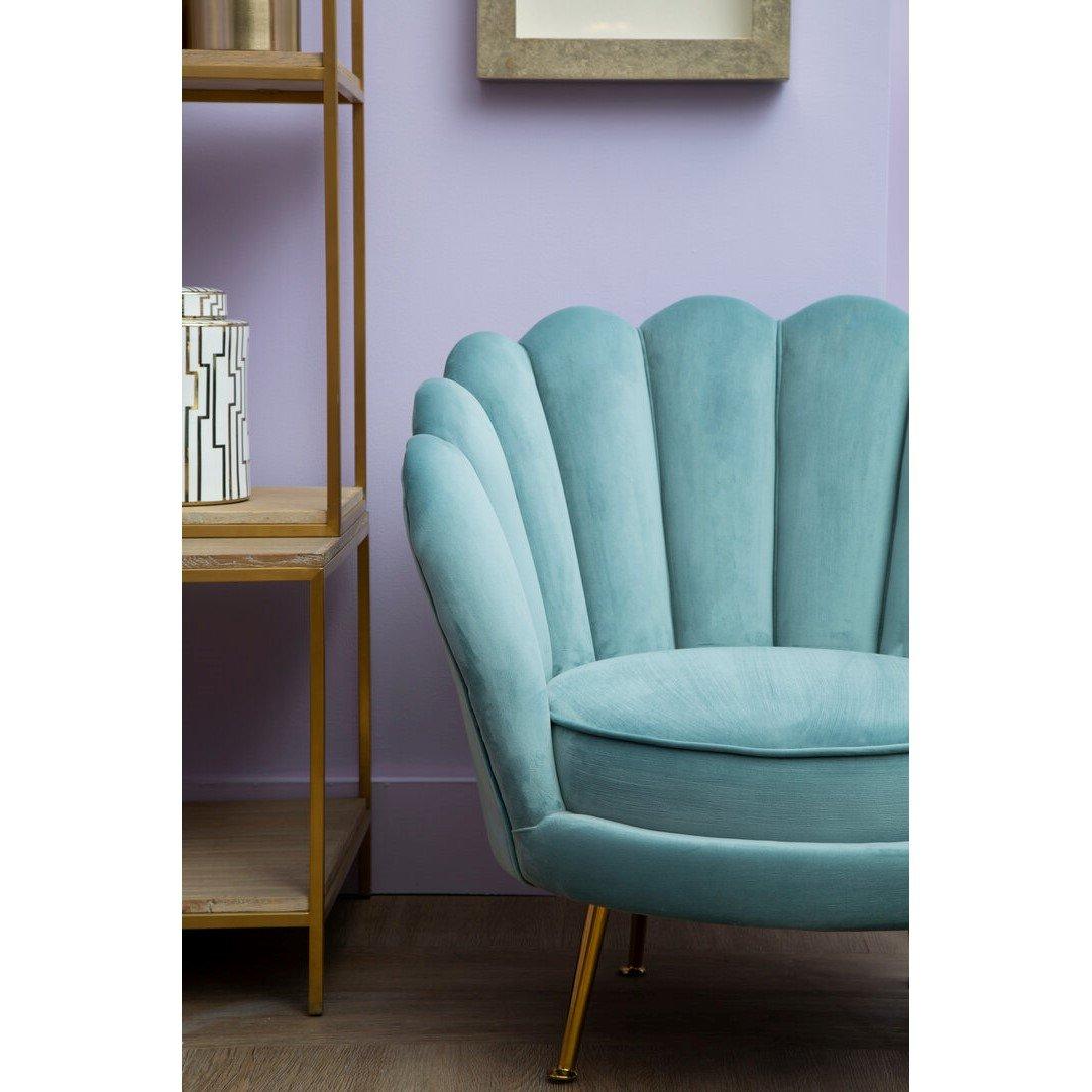 Blue - Fifty Five South - Ovala Blue Scalloped Chair - 5
