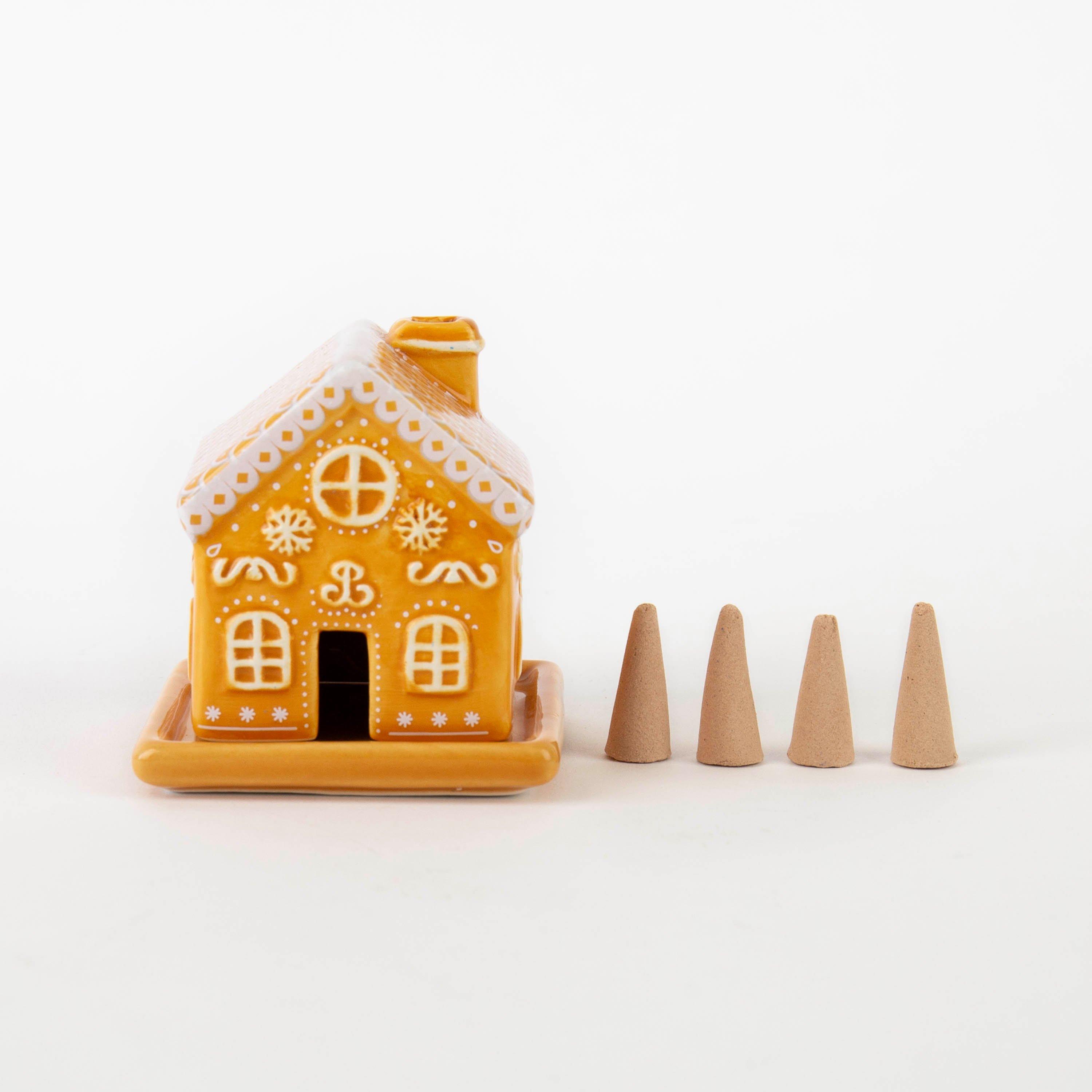 Orange - Gift Republic - FESTIVE INCENSE BURNER - GINGERBREAD HOUSE - 4