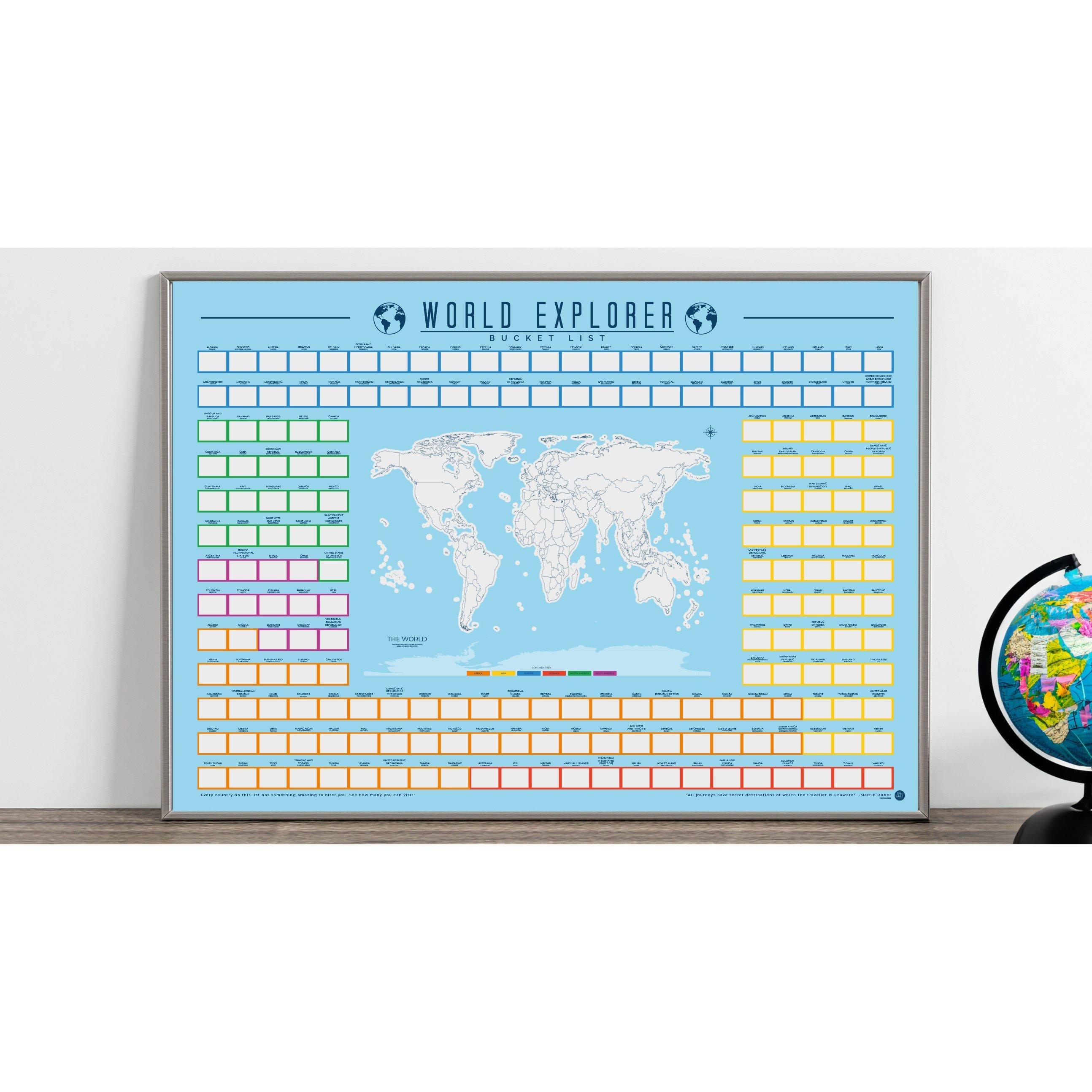 Blue - Gift Republic - WORLD EXPLORER SCRATCH POSTER - 1
