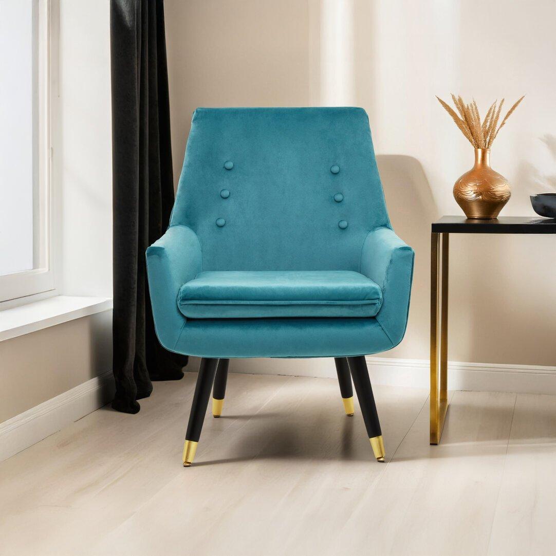 Green - Interiors by Premier - Sara Green Velvet Armchair - 1