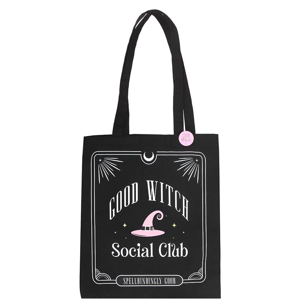 Black - Something Different - Good Witch Social Club Tote Bag with Pin - 2