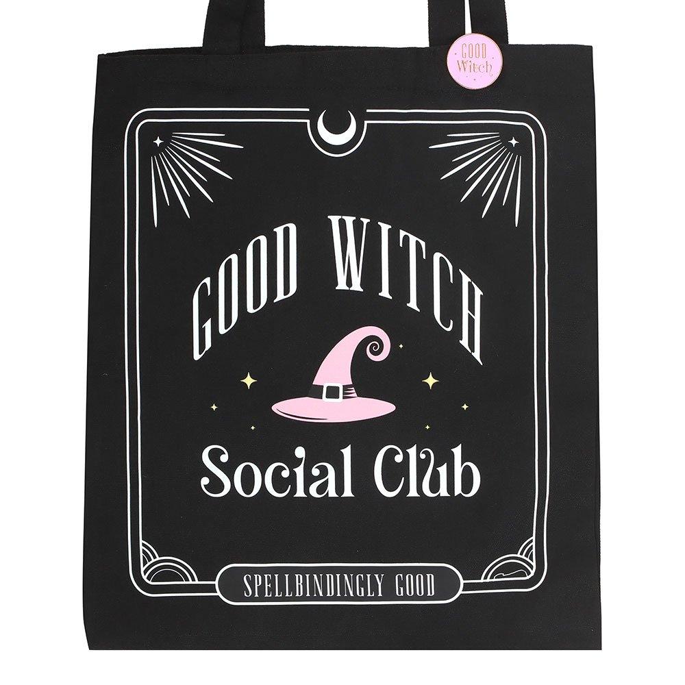 Black - Something Different - Good Witch Social Club Tote Bag with Pin - 3