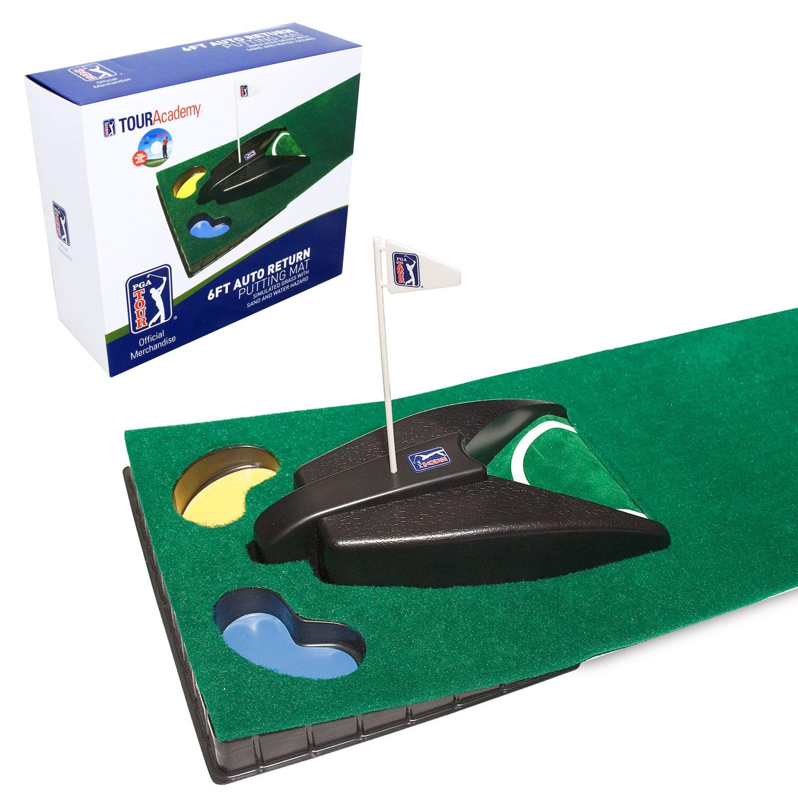 Green - PGA Tour - 6ft Automatic Ball Return Putting Mat - 2