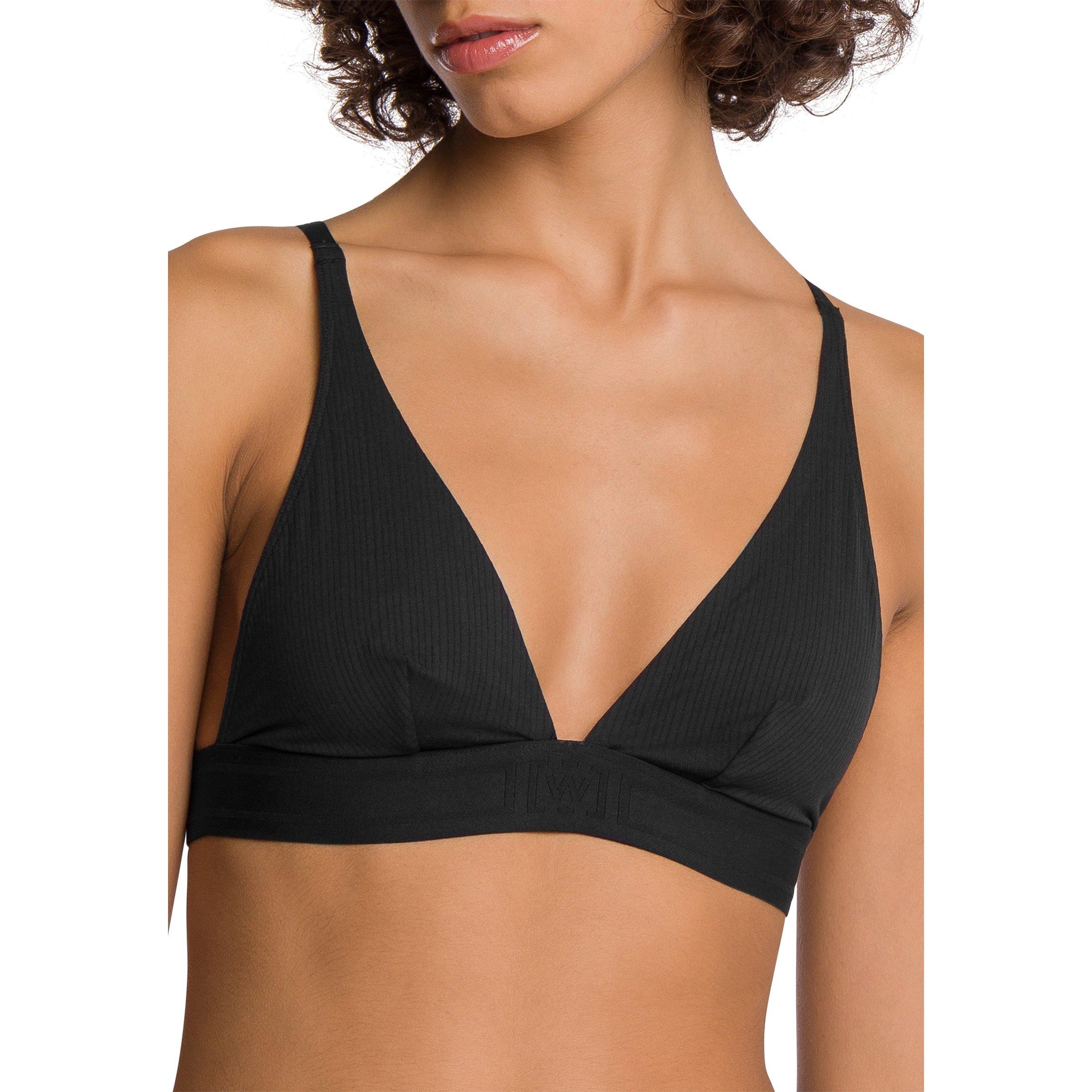 Black - Wolford - Women's Triangle Bralette - 4