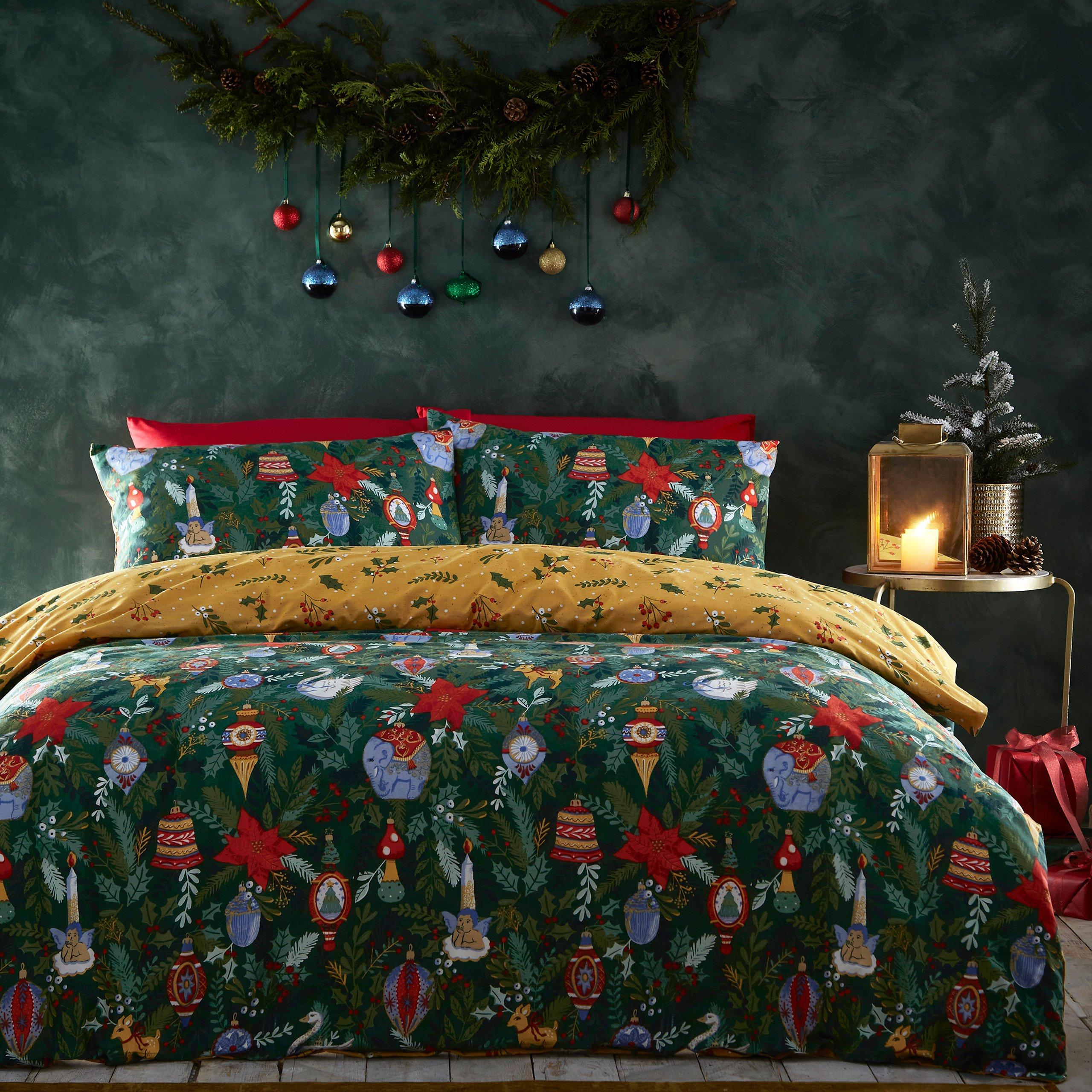 Pine Green - furn. - Deck The Halls Christmas Duvet Set - 2