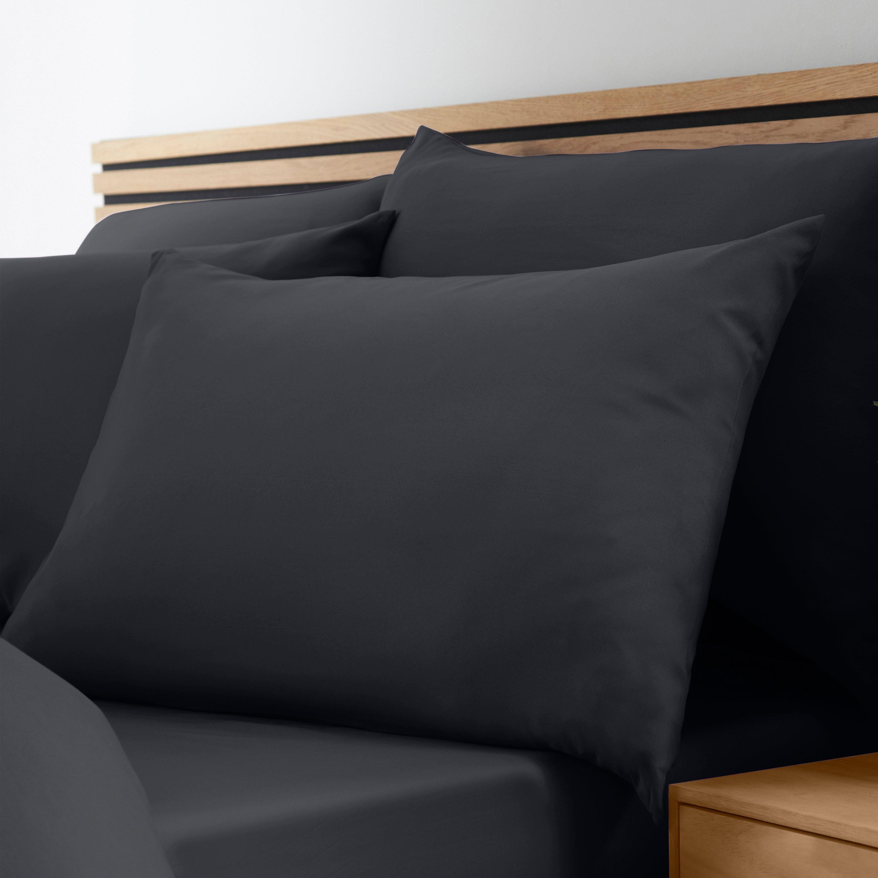 Black - Catherine Lansfield - So Soft Non-Iron Standard Pack of 4 Pillowcases - 2