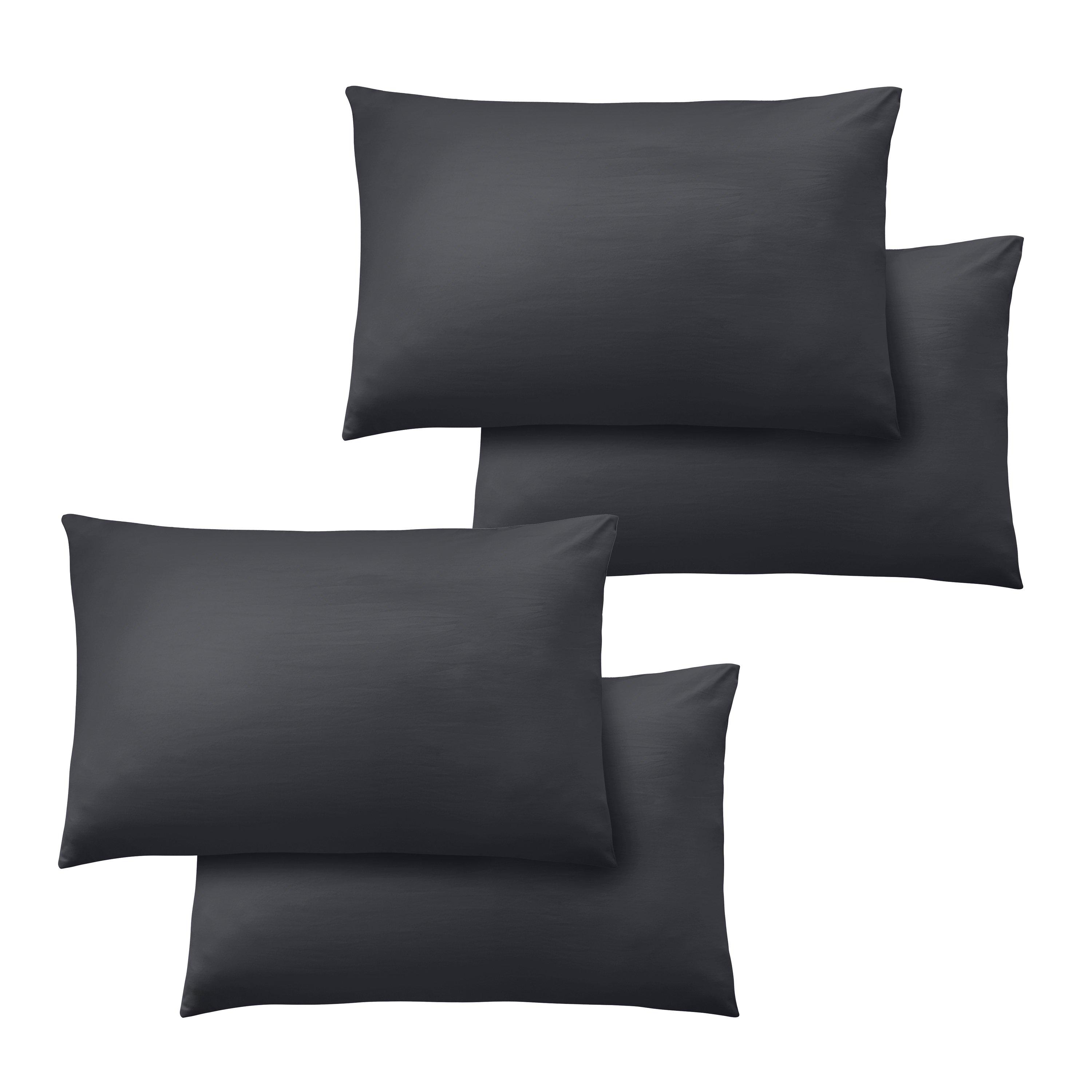 Black - Catherine Lansfield - So Soft Non-Iron Standard Pack of 4 Pillowcases - 3
