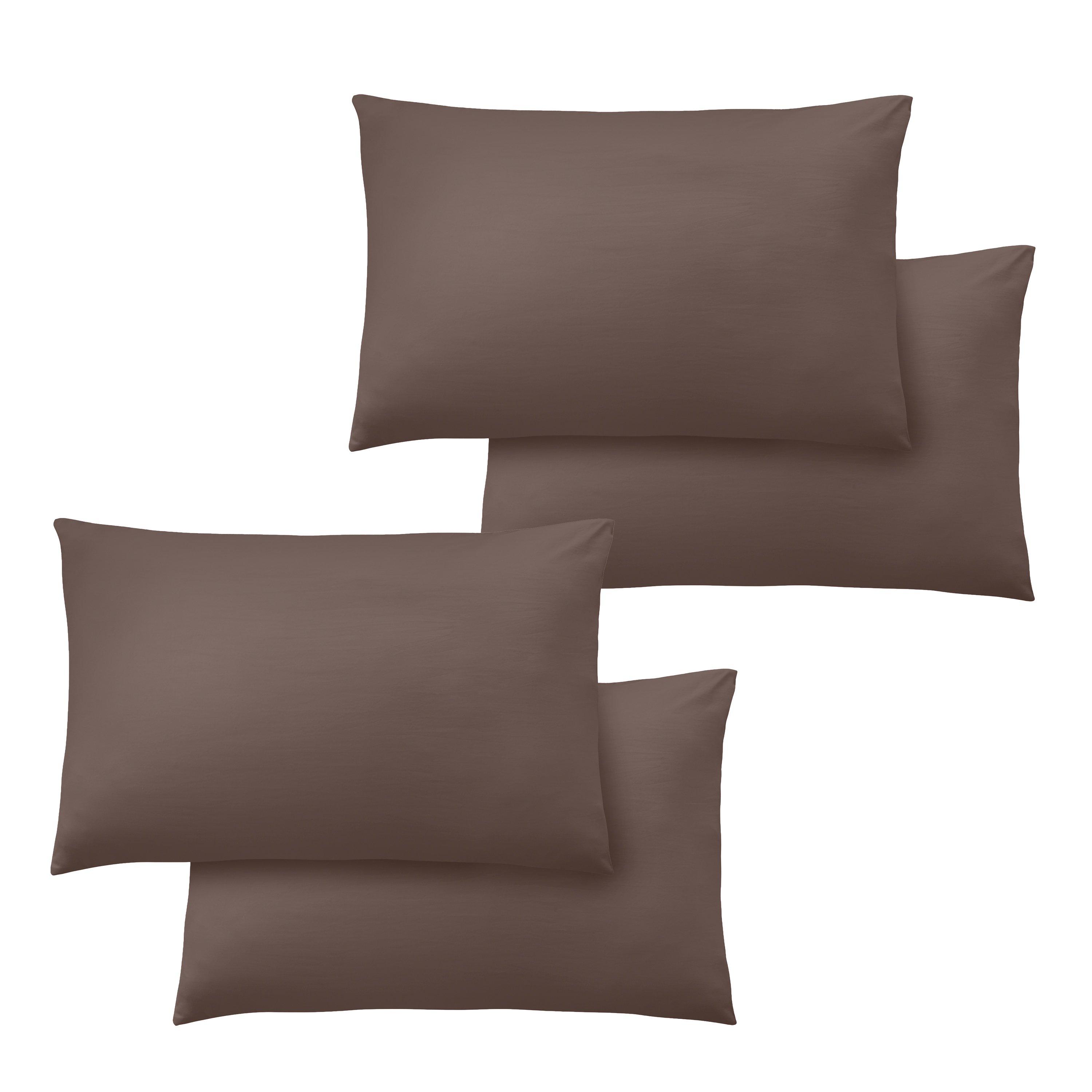 Chocolate - Catherine Lansfield - So Soft Non-Iron Standard Pack of 4 Pillowcases - 3