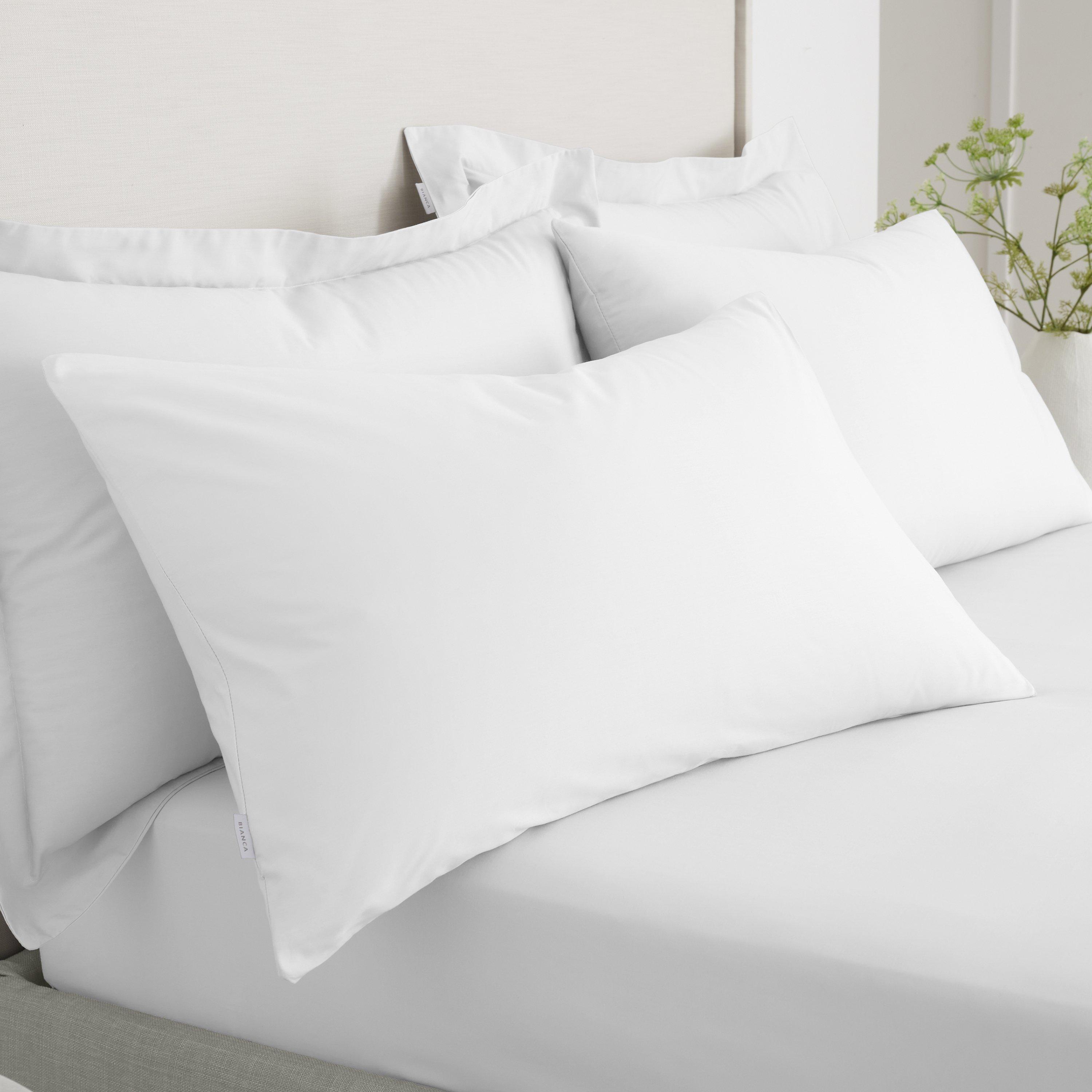 Bianca  200 Tc Cotton Percale Standard Pillowcase Pair - White - Standard