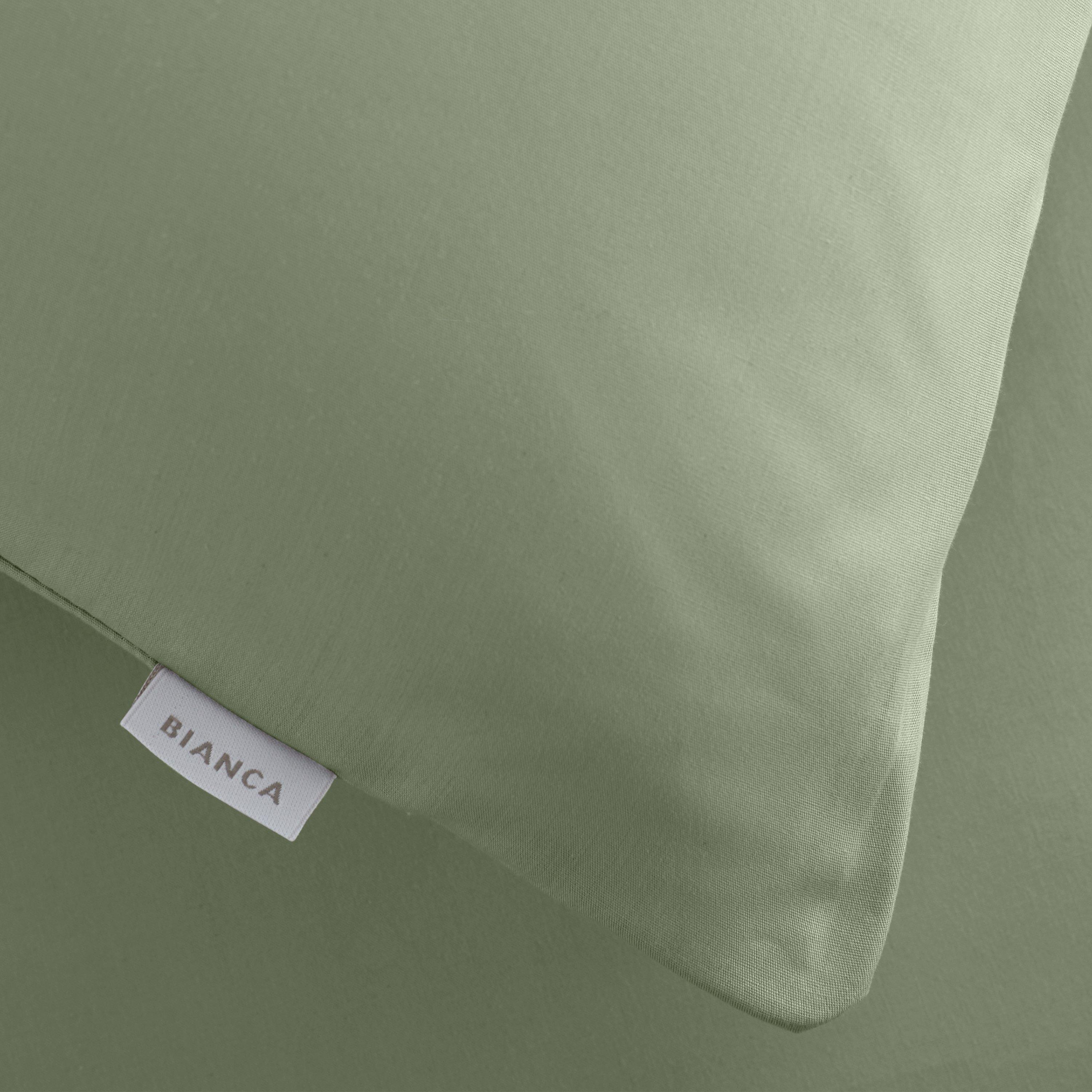 Sage Green - Bianca - 200 TC Cotton Percale Standard Pillowcase Pair - 3