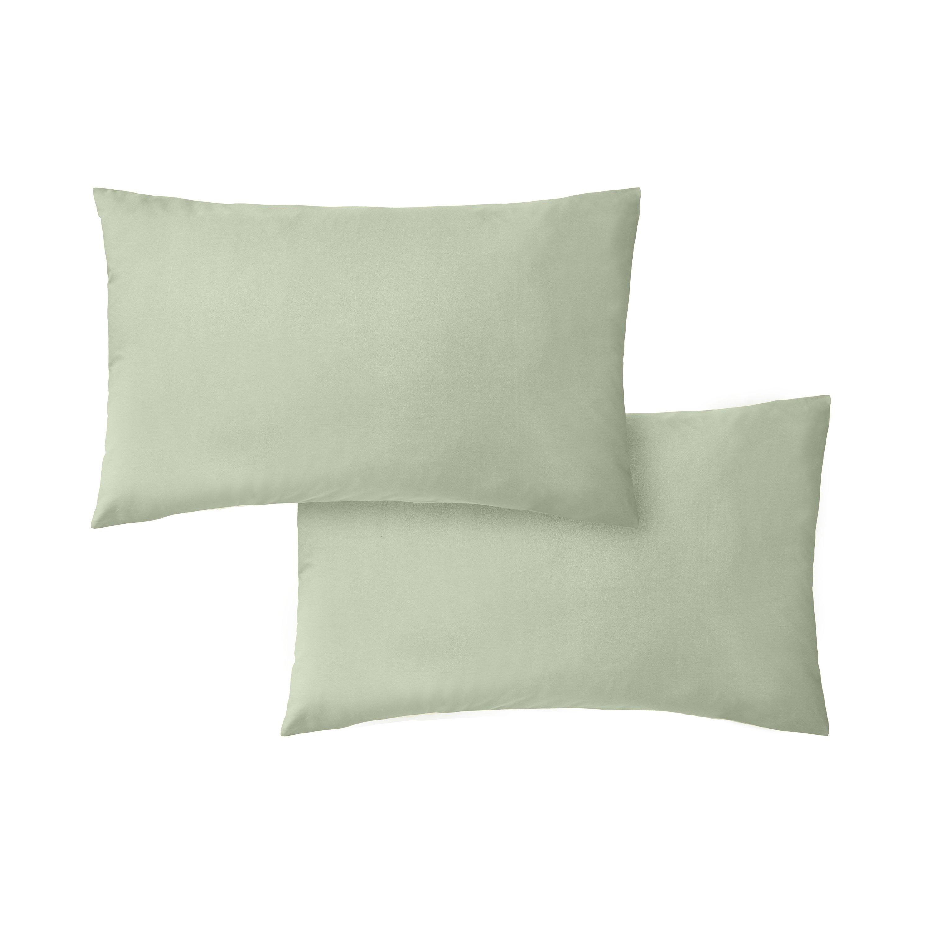 Sage Green - Bianca - 200 TC Cotton Percale Standard Pillowcase Pair - 5