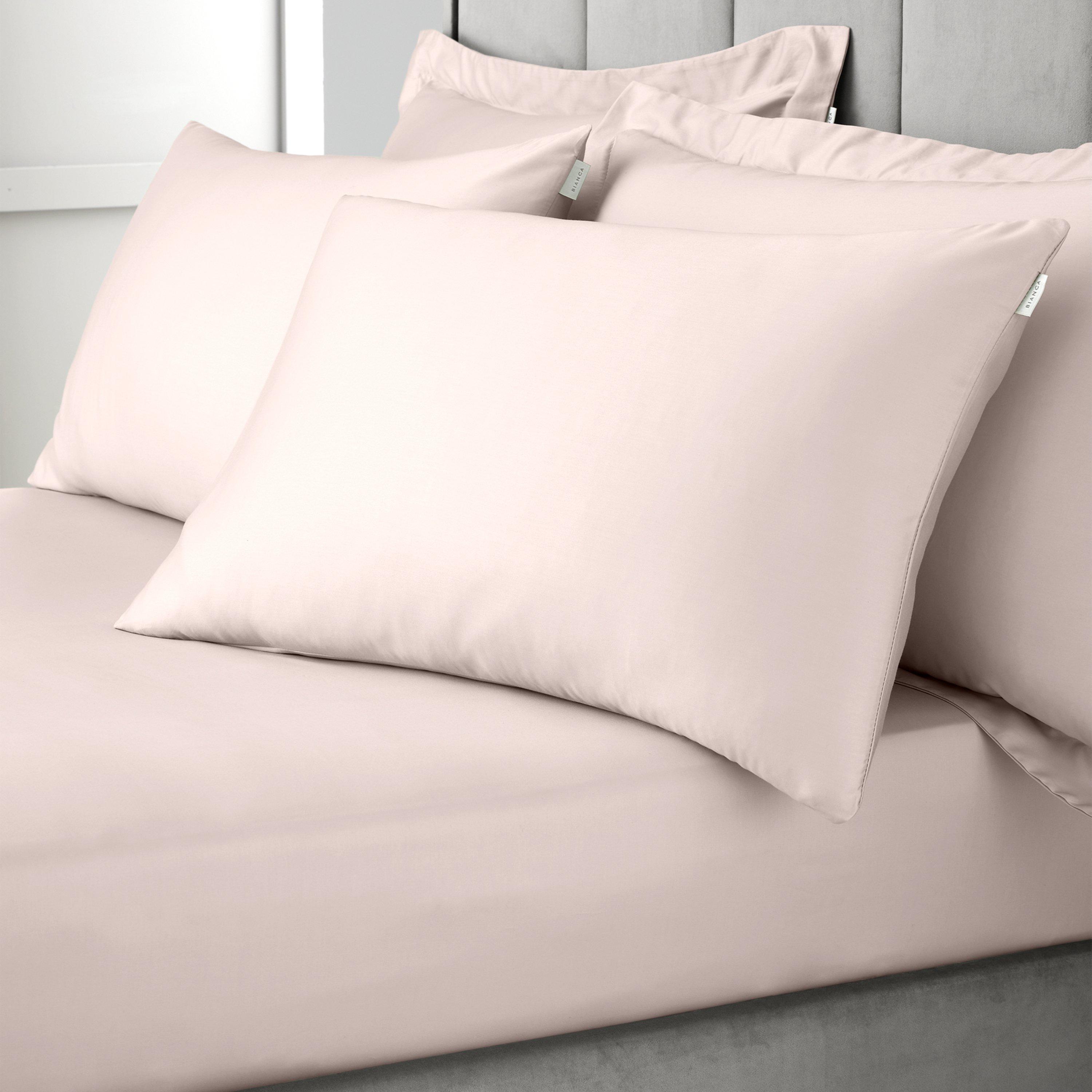 Blush Pink - Bianca - 400 TC Cotton Sateen Standard Pillowcase Pair - 2