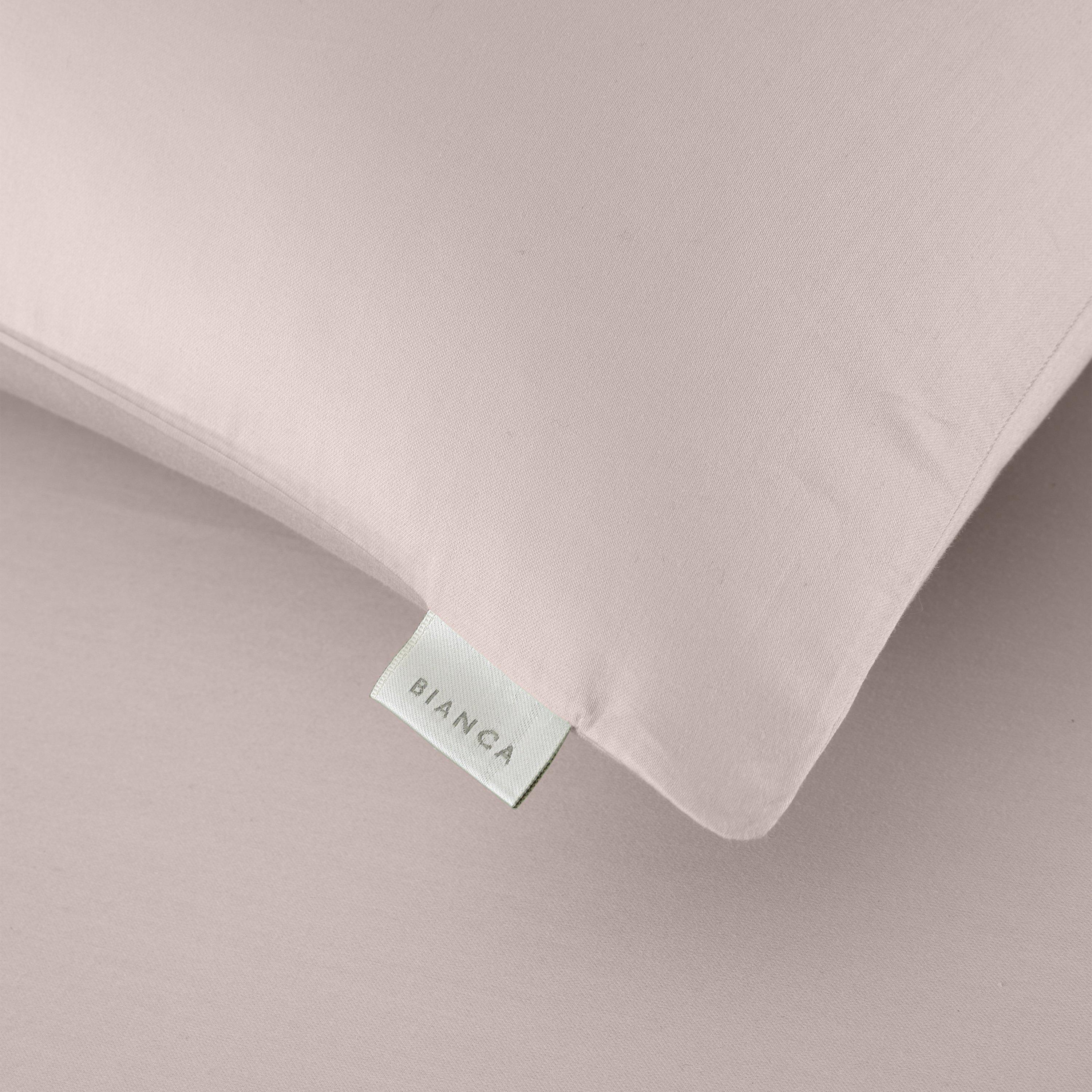 Blush Pink - Bianca - 400 TC Cotton Sateen Standard Pillowcase Pair - 3