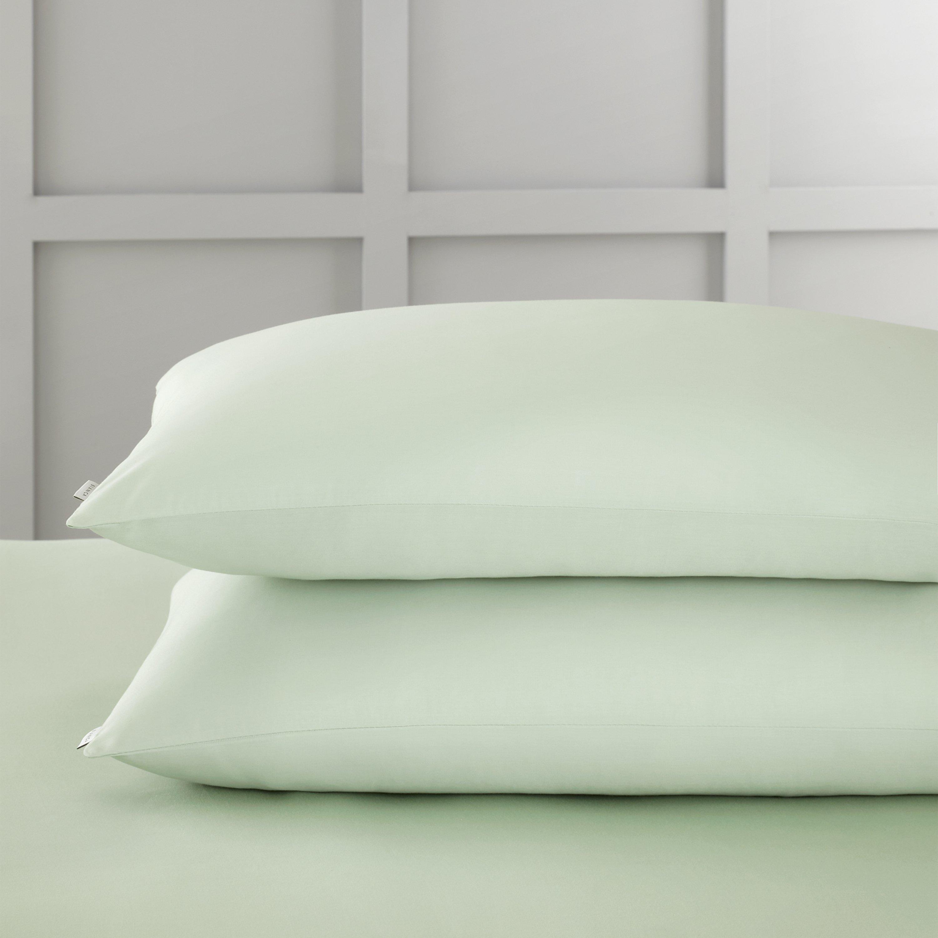 Bianca  400 Tc Cotton Sateen Standard Pillowcase Pair - Green - Standard