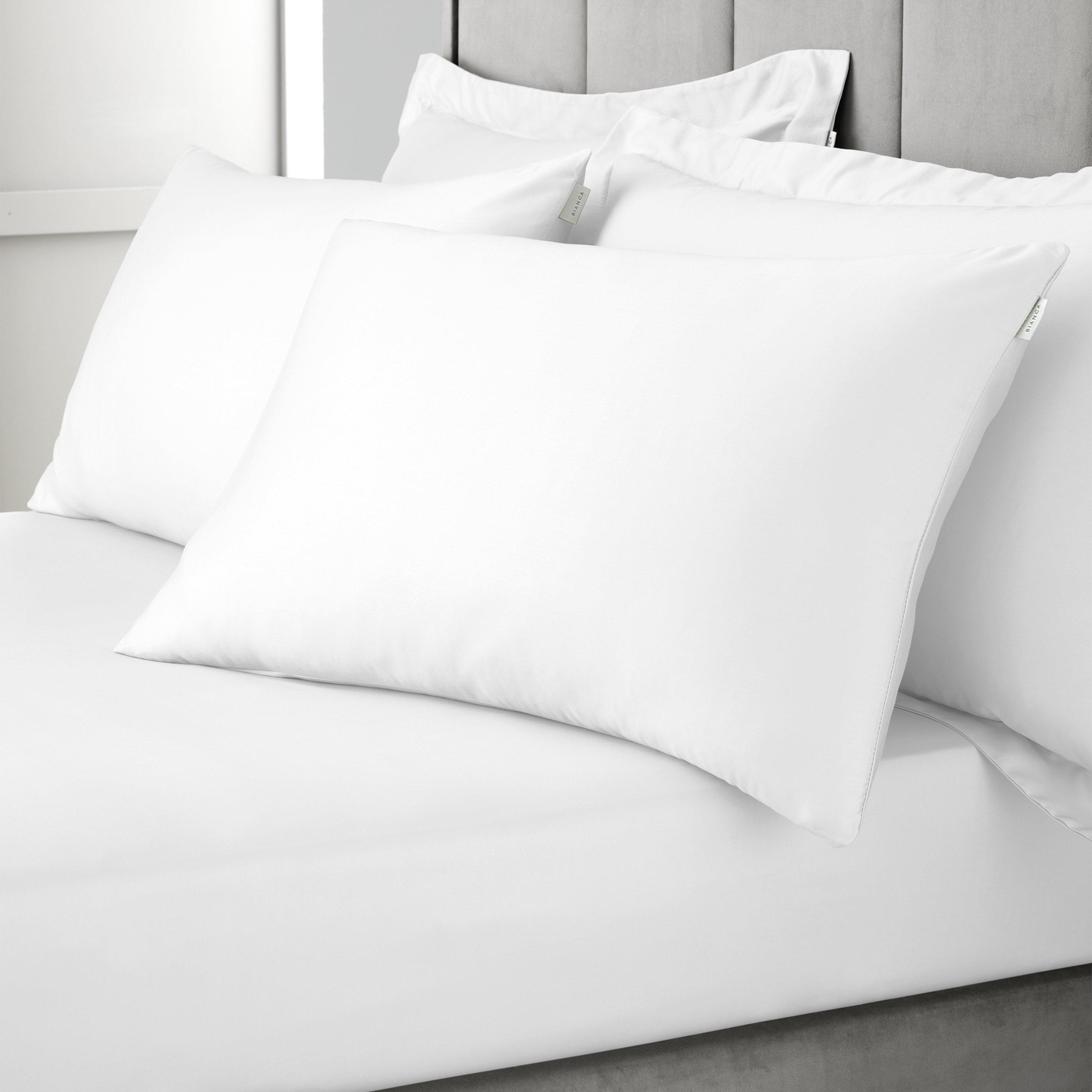 White - Bianca - 400 TC Cotton Sateen Standard Pillowcase Pair - 2