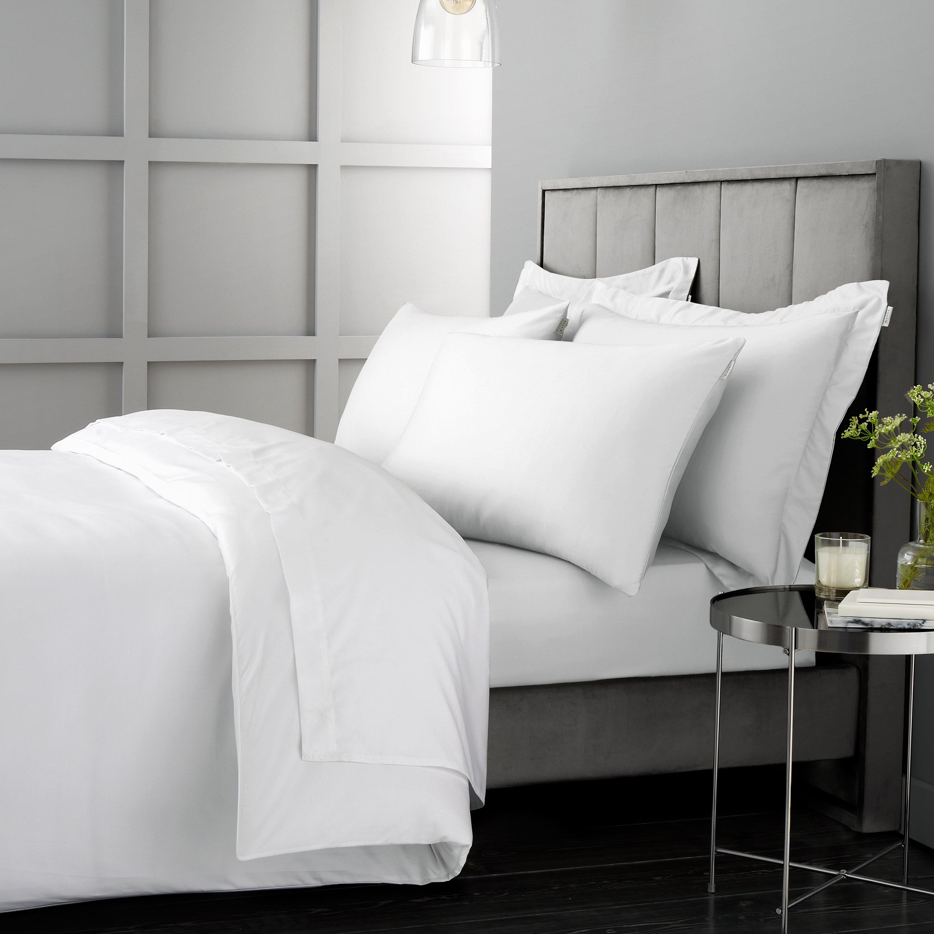 White - Bianca - 400 TC Cotton Sateen Standard Pillowcase Pair - 4