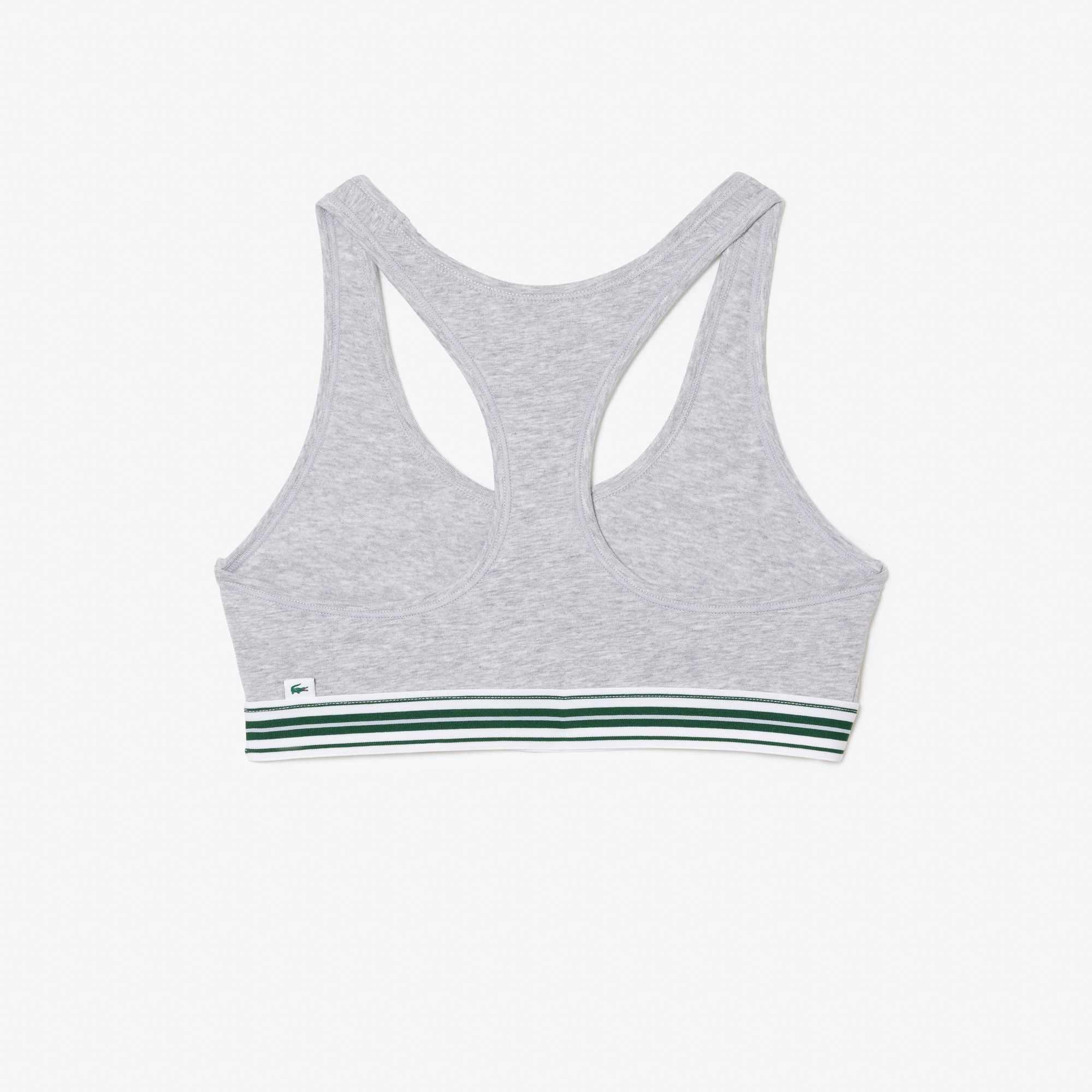 Grey - Lacoste - Heritage Racerback Bralette - 5