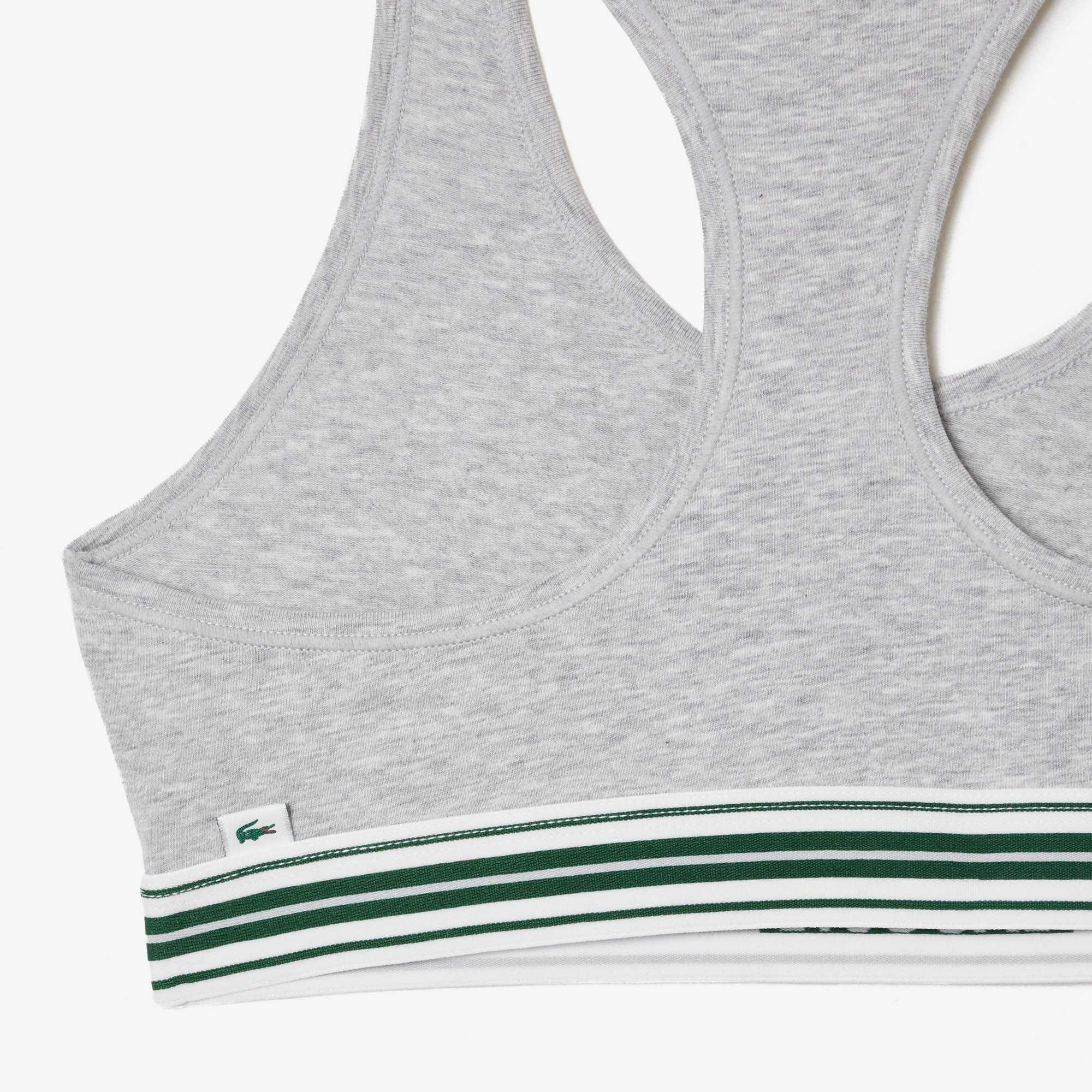 Grey - Lacoste - Heritage Racerback Bralette - 6
