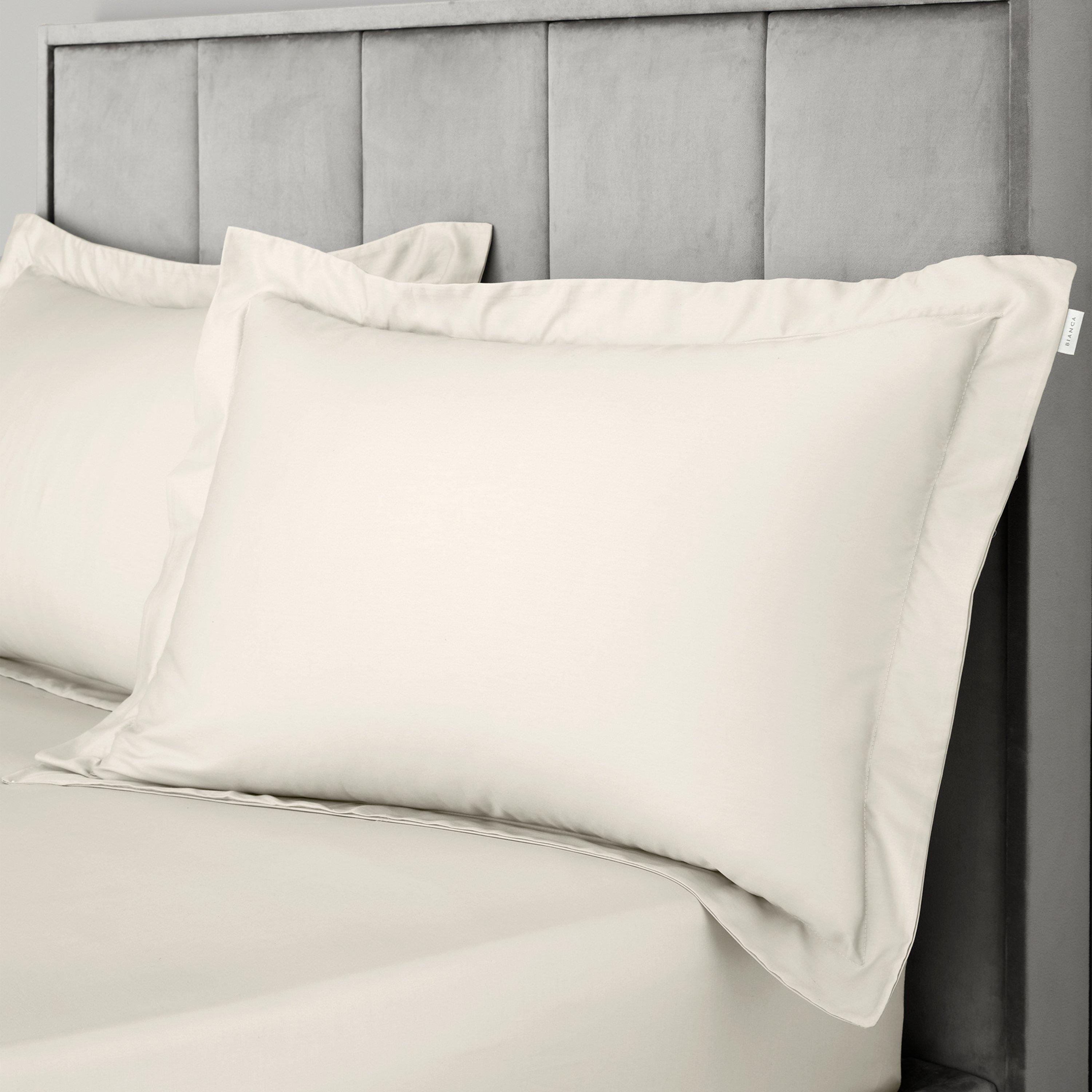 Oyster - Bianca - 400 TC Cotton Sateen Oxford Pillowcase Pair - 2