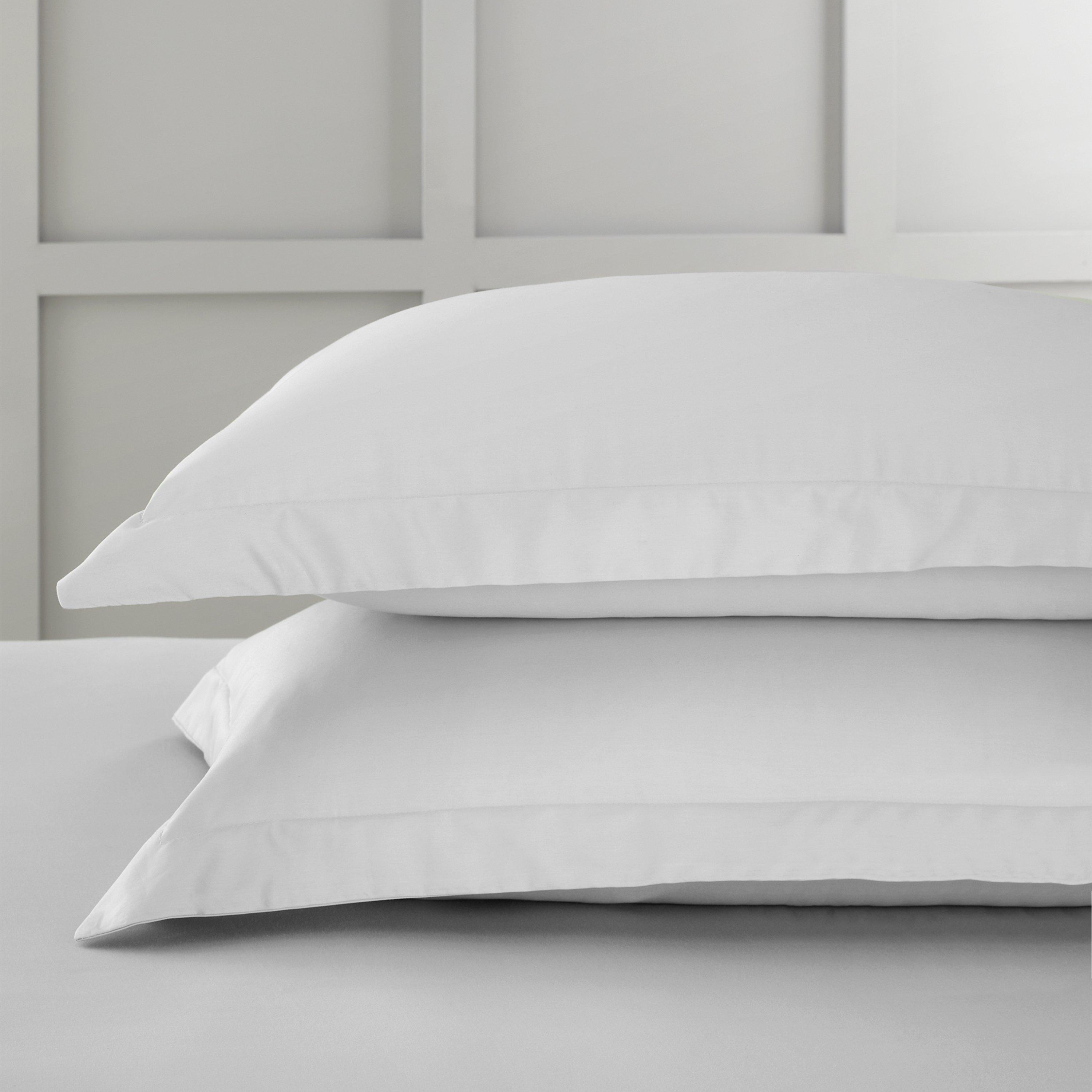 Dove Grey - Bianca - 400 TC Cotton Sateen Oxford Pillowcase Pair - 1