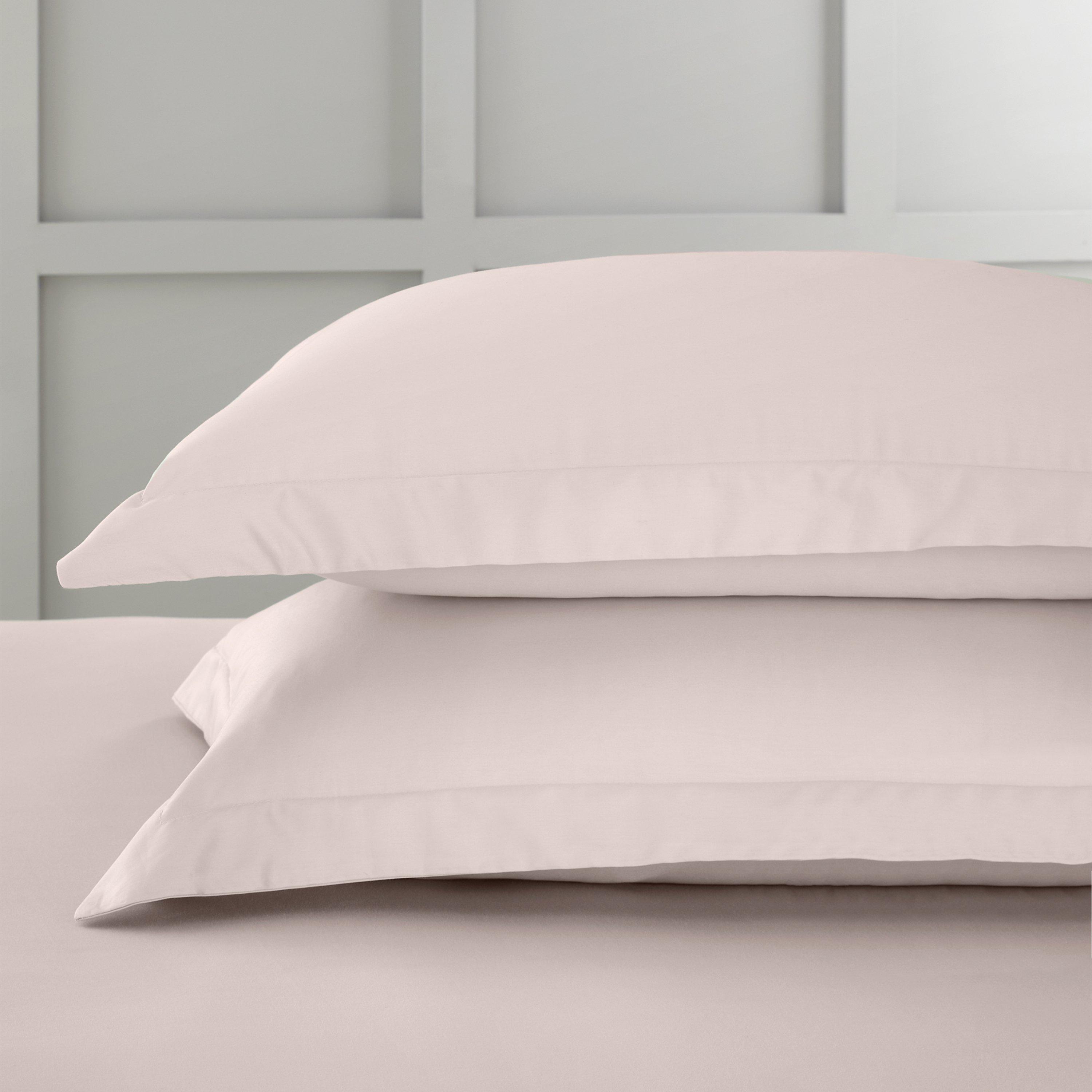 Bianca  400 Tc Cotton Sateen Oxford Pillowcase Pair - Blush Pink - Oxford