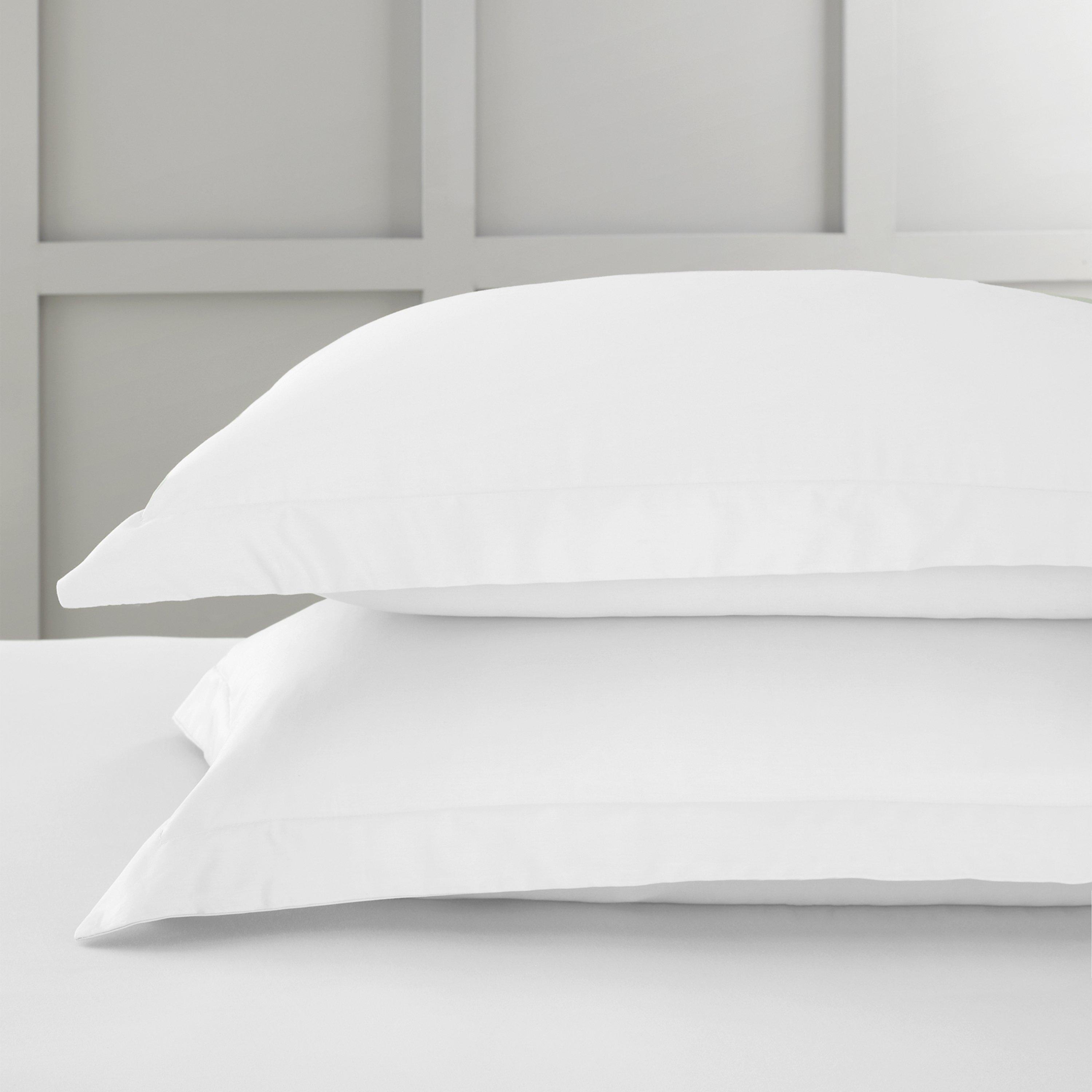 Bianca  400 Tc Cotton Sateen Oxford Pillowcase Pair - White - Oxford