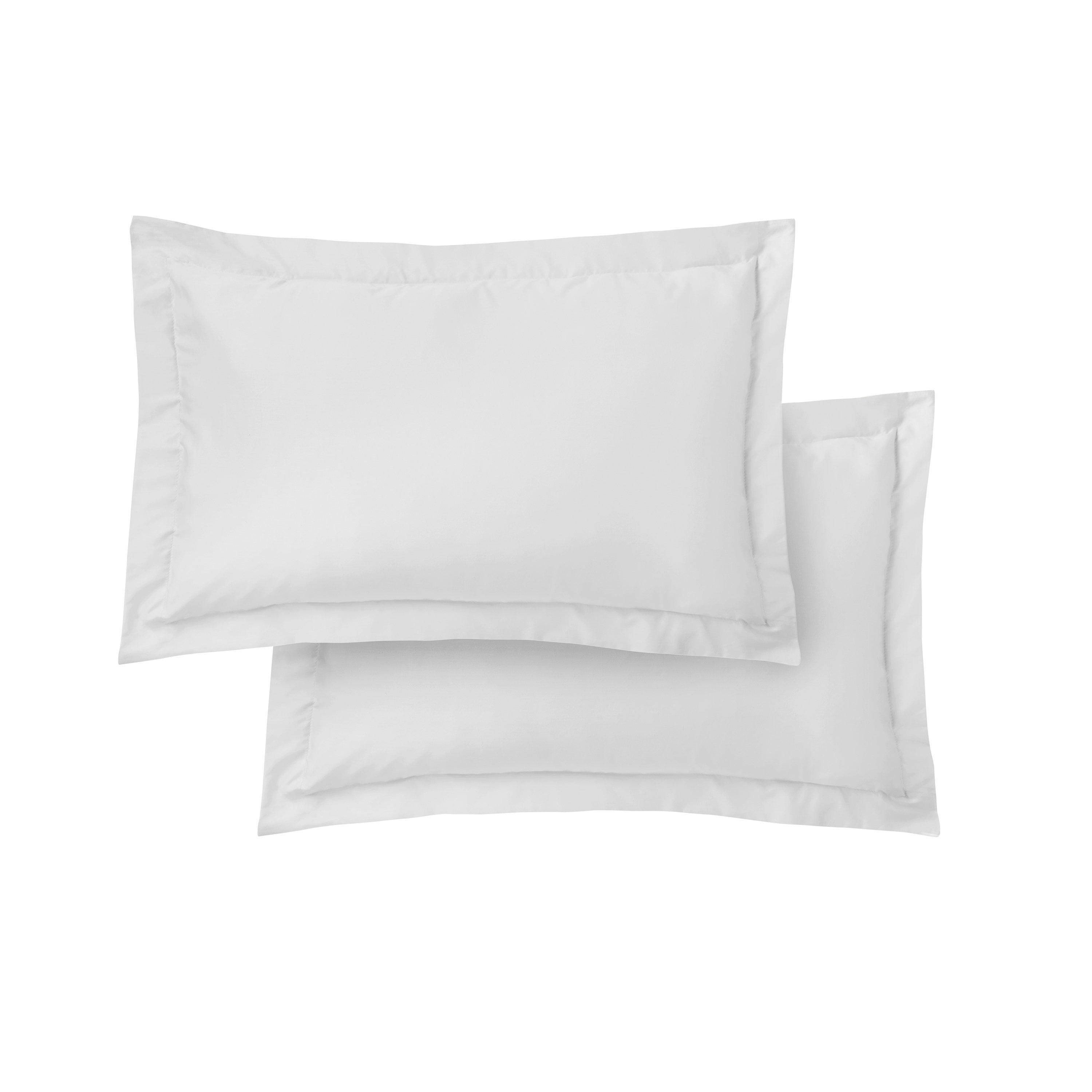 White - Bianca - 400 TC Cotton Sateen Oxford Pillowcase Pair - 4